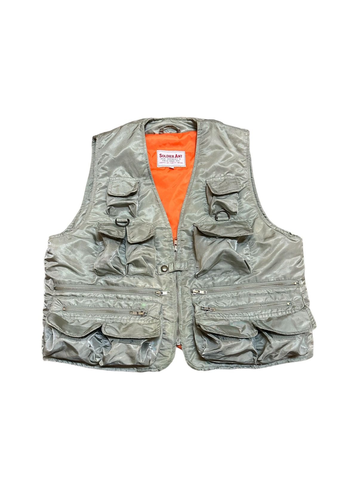 image of Military Vintage Soldier Ant Vest Bomber in Green, Men's (Size Medium)