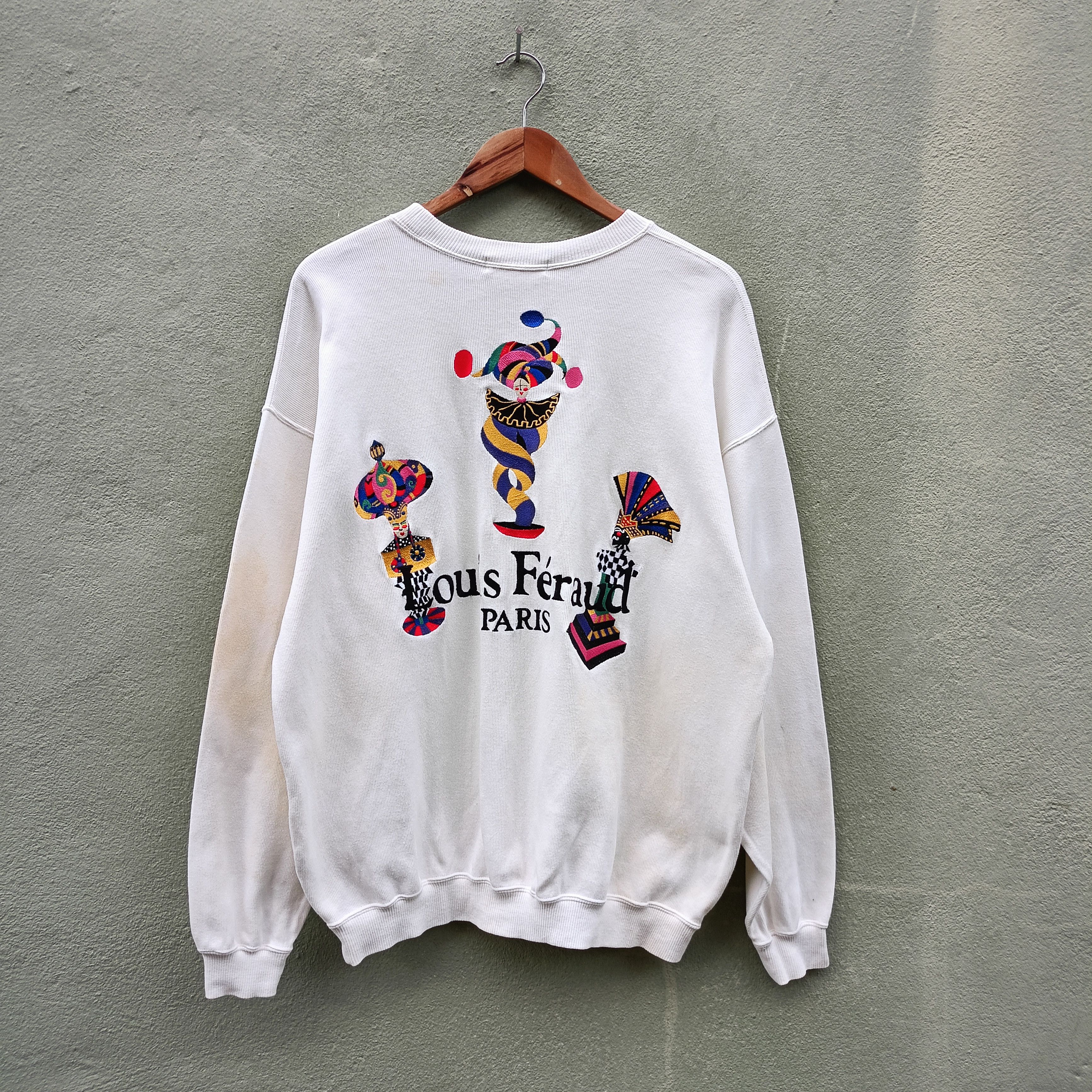 Designer Samuel Zelig Ballet Crewneck Sweatshirt Cream XL