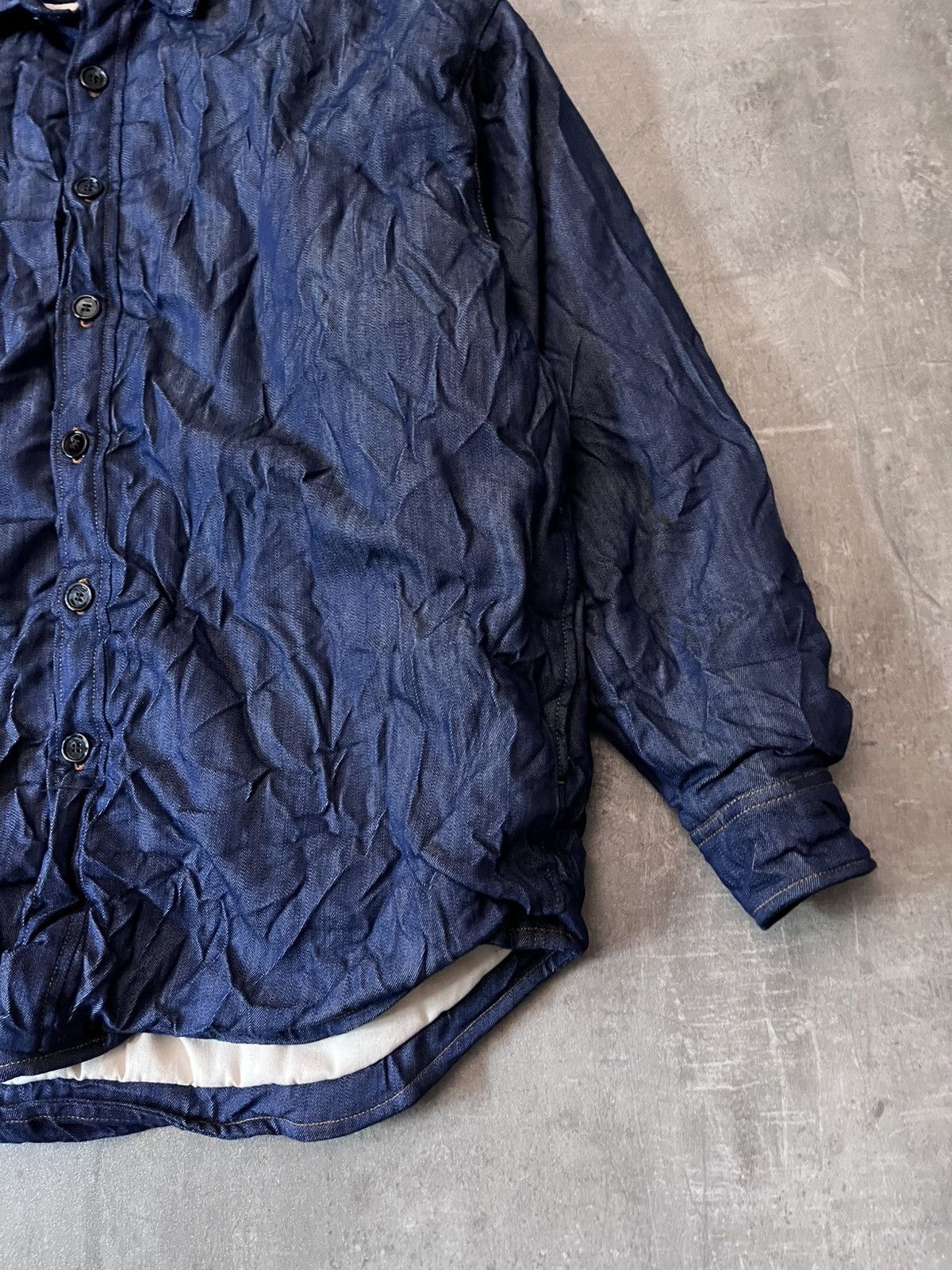 Acne Studios Acne Studios Crinkled Denim Sample jacket overshirt Size US S / EU 44-46 / 1 - 3 Thumbnail