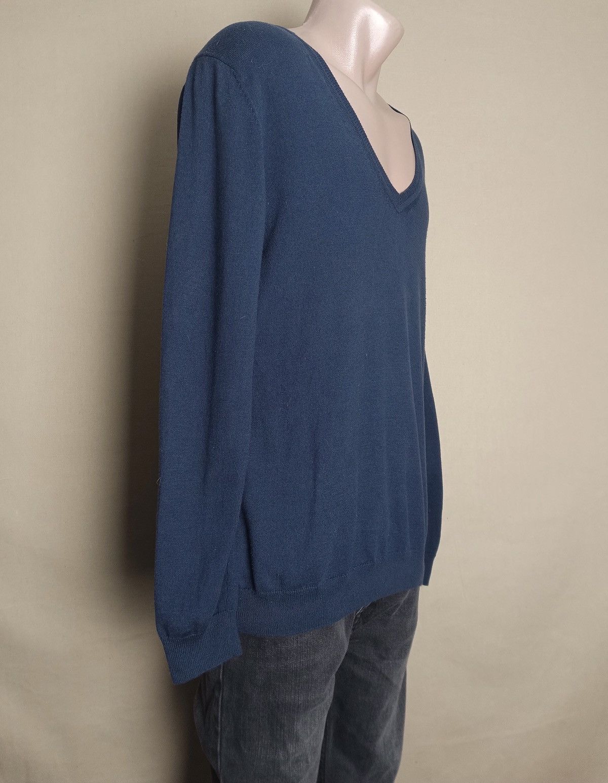 Barbour BARBOUR Blue Cotton Cashmere V Neck Jumper UK 16/ L Size US L / EU 52-54 / 3 - 2 Thumbnail