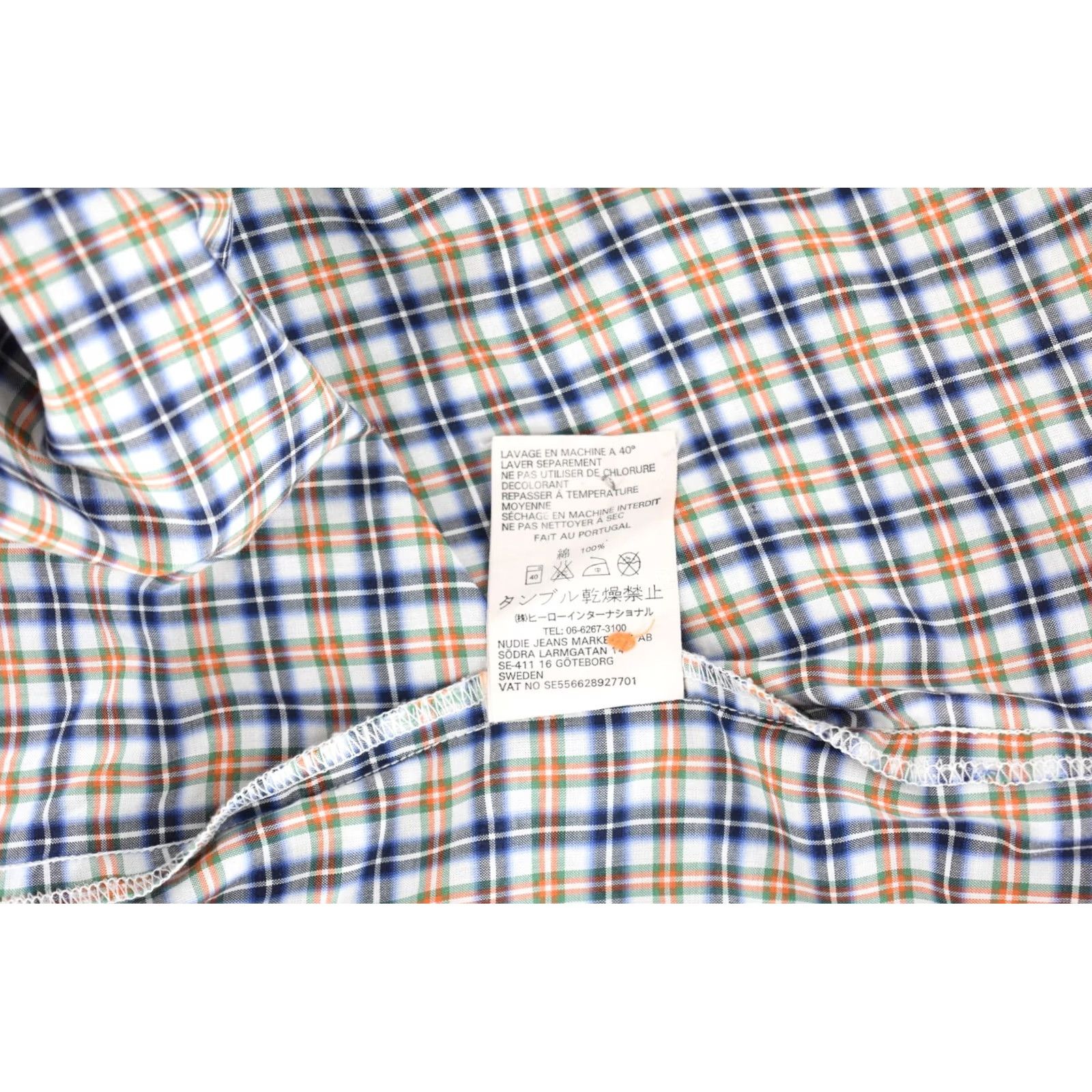 Vintage NUDIE Shirt Men M Short Sleeve Pattern Check Pockets Size US M / EU 48-50 / 2 - 6 Thumbnail