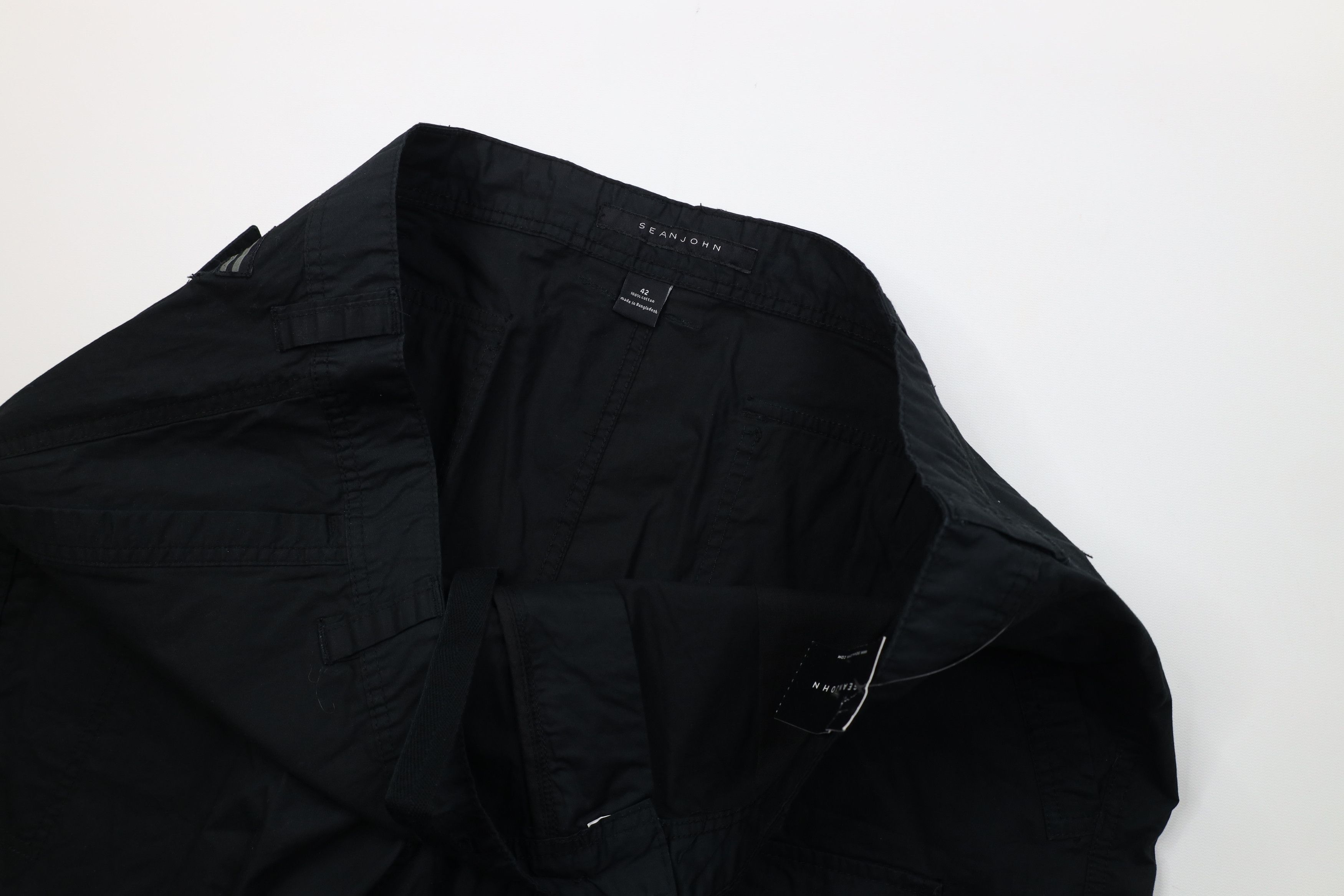 Sean John Deadstock Vintage Y2K Sean John Wide Leg Cargo Pants Black Size US 42 / EU 58 - 8 Thumbnail