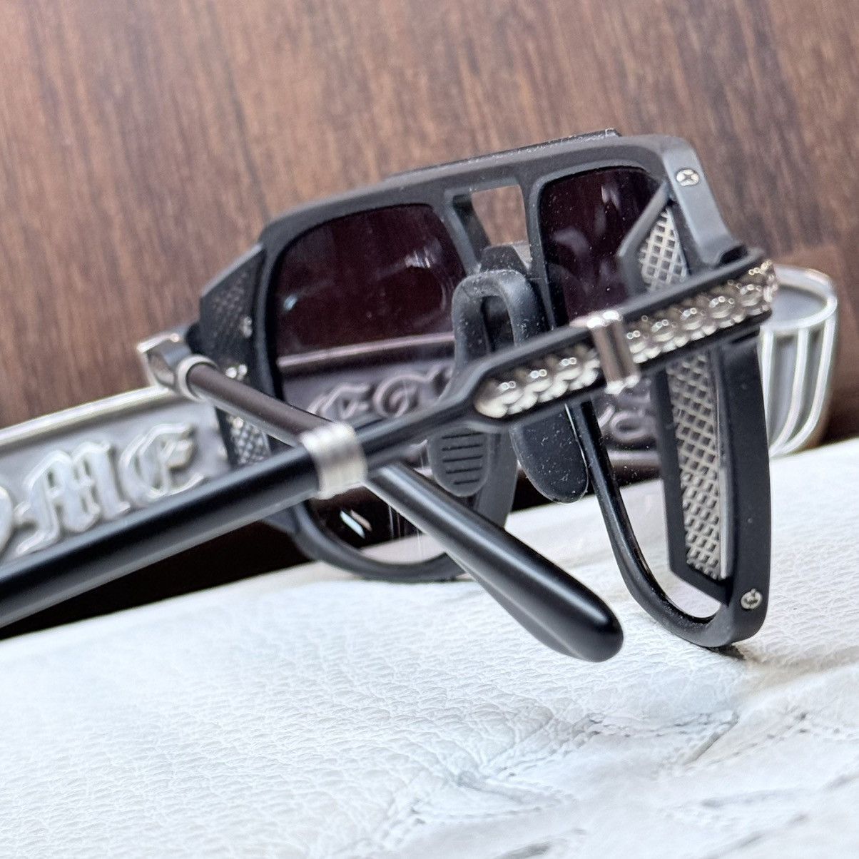 Chrome Hearts Chrome Hearts HUMIDITITTY 1/1 ‘Dark Triad’ Sunglasses Size ONE SIZE - 11 Thumbnail