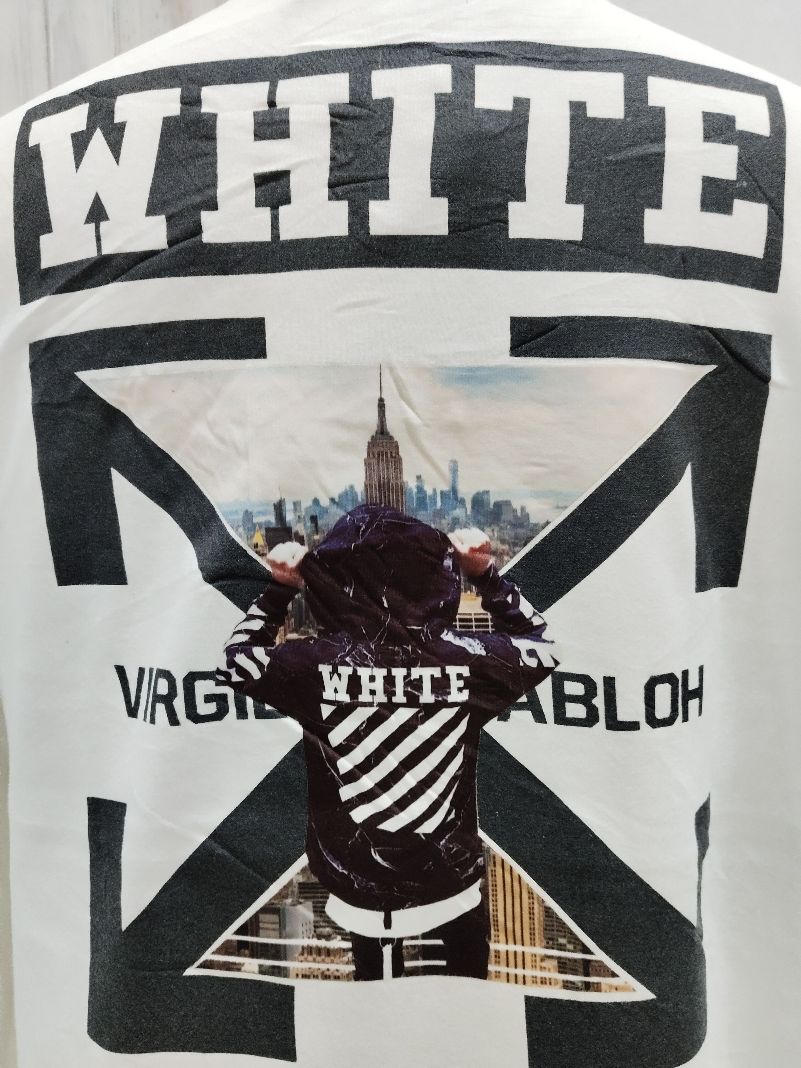 Japanese Brand × Vintage Off-White X Virgil Abloh Costum made Big Logo Sweatshirt Size US XL / EU 56 / 4 - 4 Thumbnail