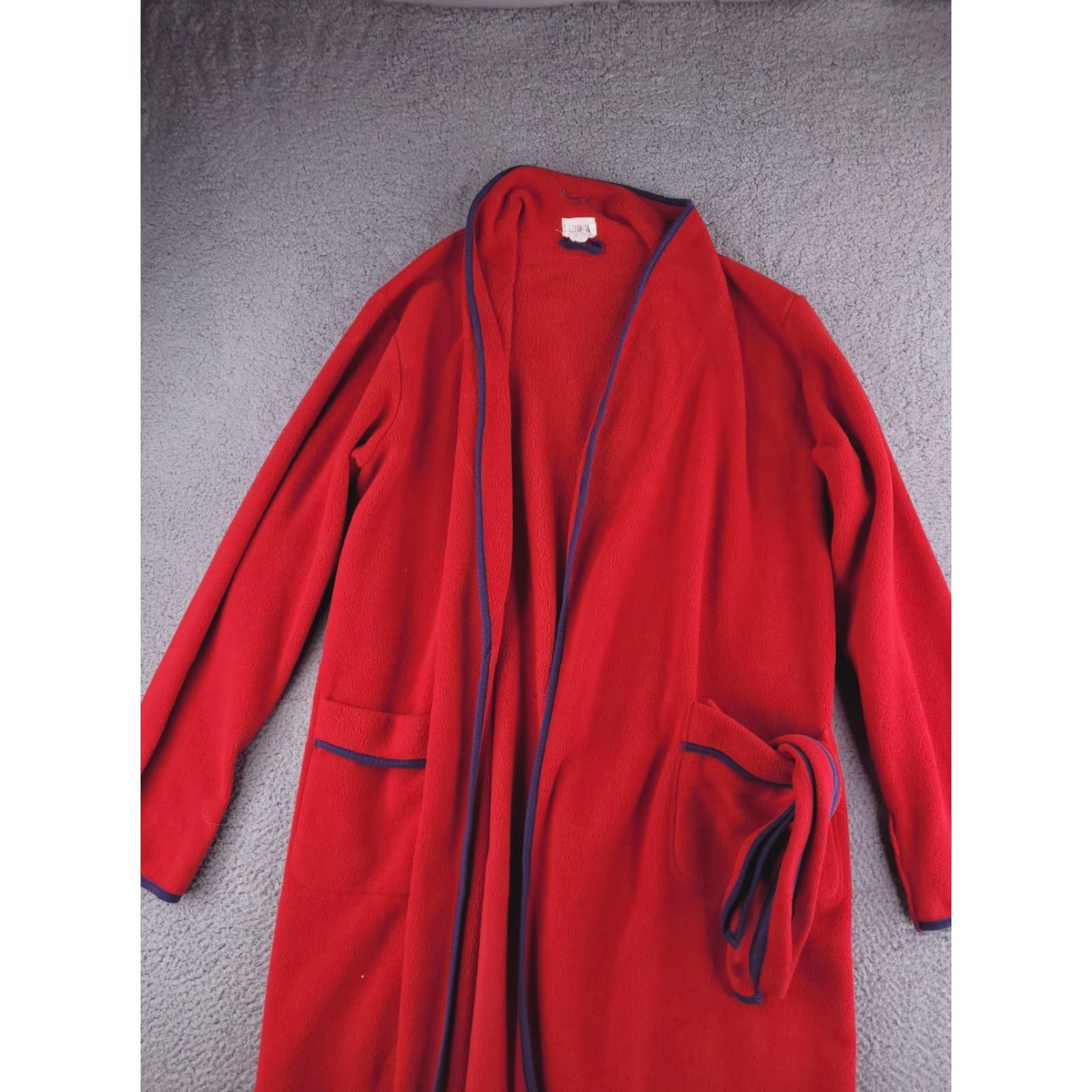 J.Crew J.CREW Robe Mens Medium Red Fleece Polyester Size US M / EU 48-50 / 2 - 6 Thumbnail