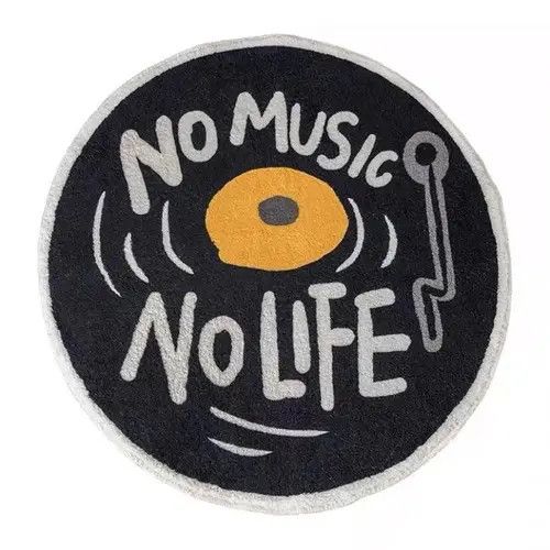 Designer No Music No Life Mat Home Size ONE SIZE - 2 Thumbnail