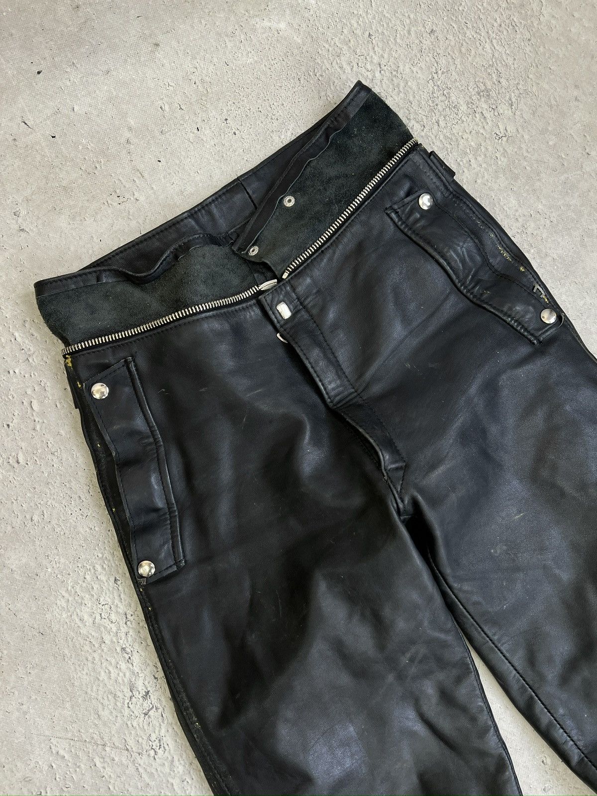 14th Addiction Avantgarde zipper moto racing leather pants balenciaga style Size US 31 - 3 Thumbnail
