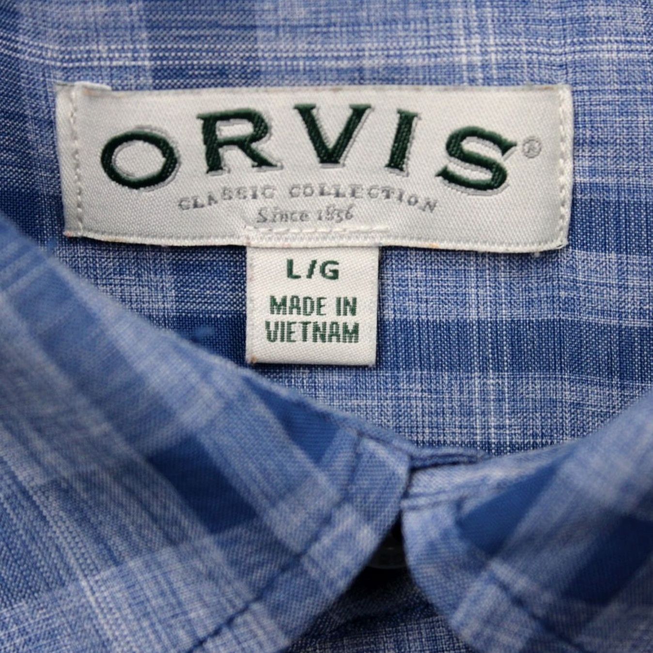 Orvis Orvis Mens Large Blue Tech Shirt Short Sleeve Button-Up Pocketed N/A Size US L / EU 52-54 / 3 - 7 Thumbnail