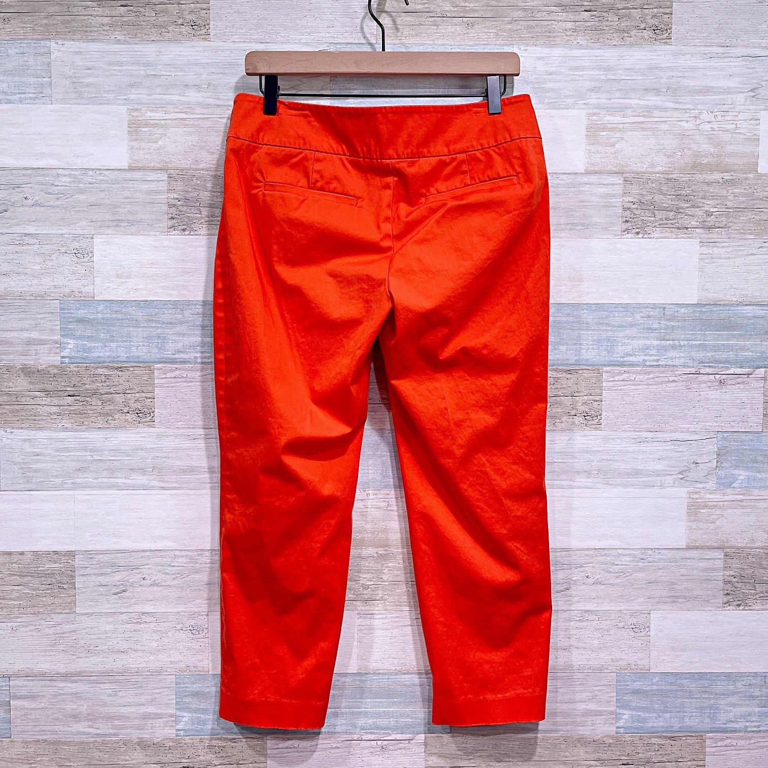 Loft LOFT Mid Rise Crop Chino Pants Orange Womens 4 Size 27" / US 4 / IT 40 - 4 Thumbnail