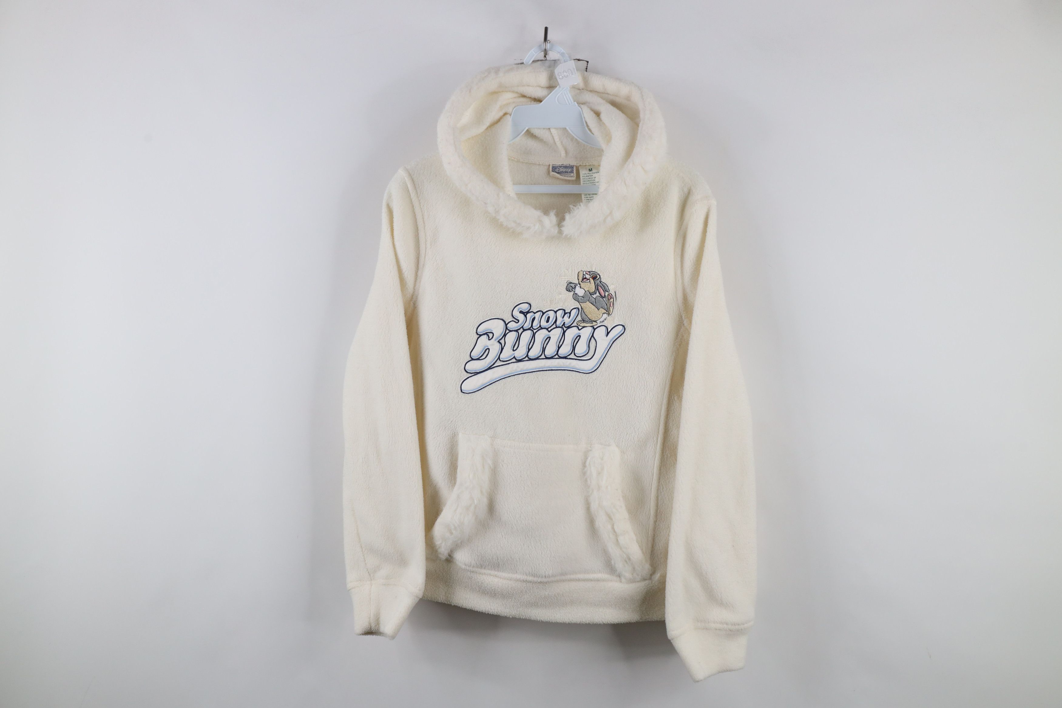 Disney × Vintage Vintage 90s Y2K Disney Bambi Thumper Snow Bunny Hoodie Cream Size M / US 6-8 / IT 42-44 - 1 Thumbnail