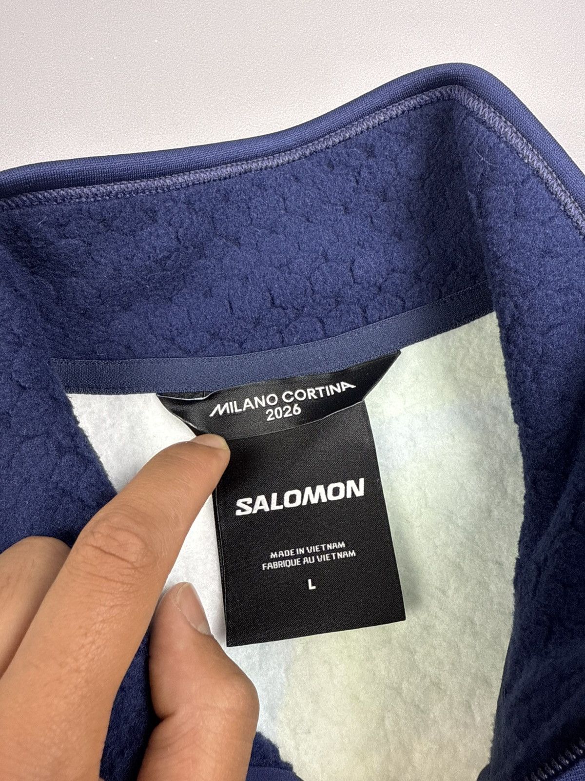 Salomon Salomon olympiada milano 2026 veste zip navy blue size L men Size US L / EU 52-54 / 3 - 6 Thumbnail
