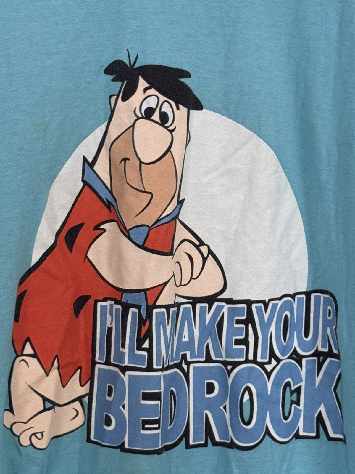 Vintage Vintage Hanes Premium Fred Flintstone Bed Rock Tee Blue Size US M / EU 48-50 / 2 - 4 Thumbnail