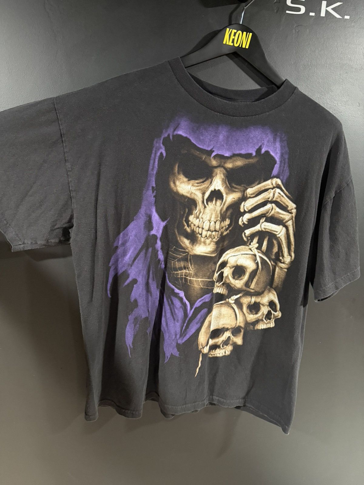 Vintage 1990s Vintage Grim Reaper Skeleton Grunge Fashion Tee XL Size US XL / EU 56 / 4 - 3 Thumbnail