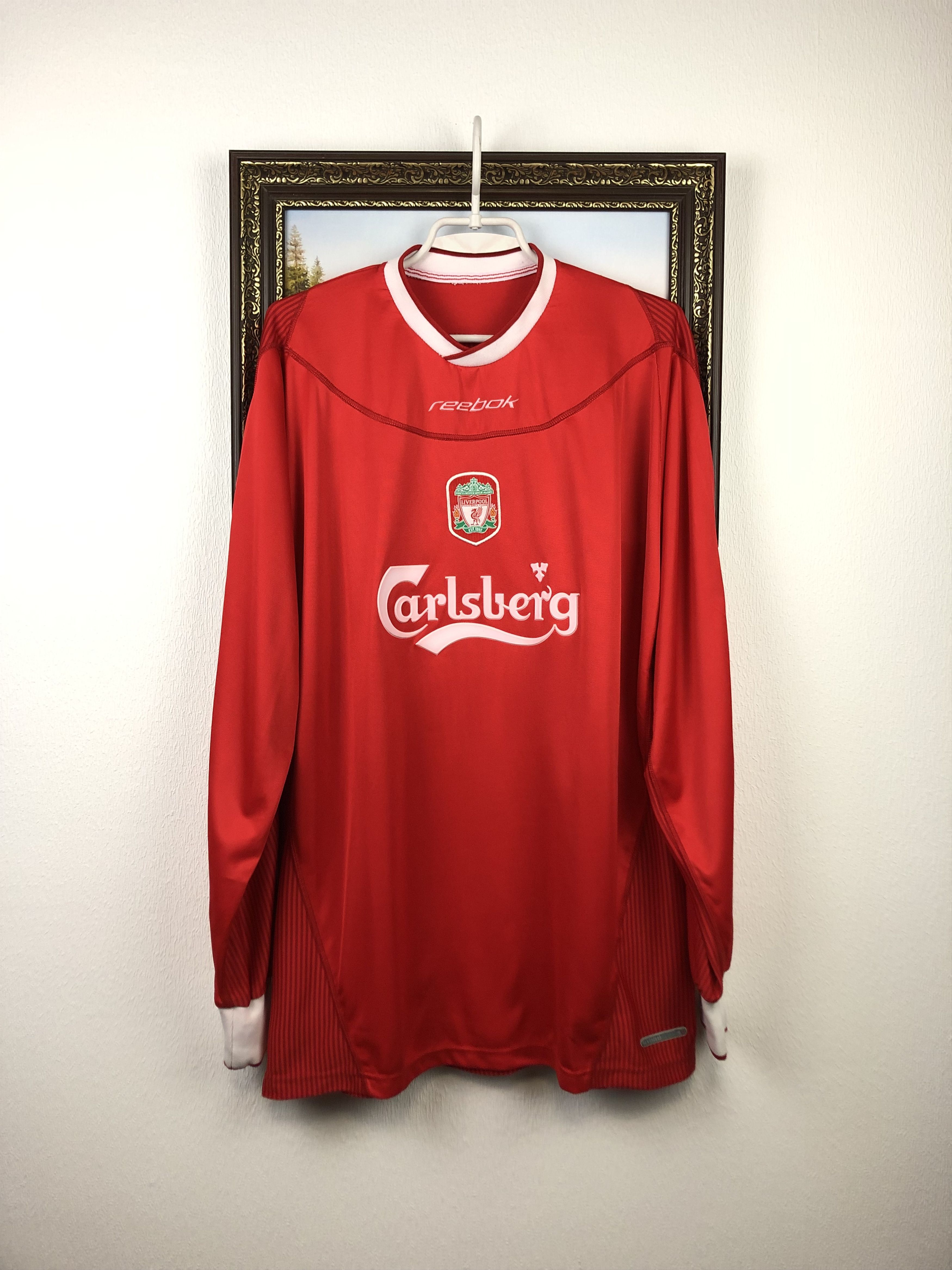 Vintage Liverpool shirt 2002 Soccer Long Sleeve #9 Fowler Jersey Size US XL / EU 56 / 4 - 1 Thumbnail