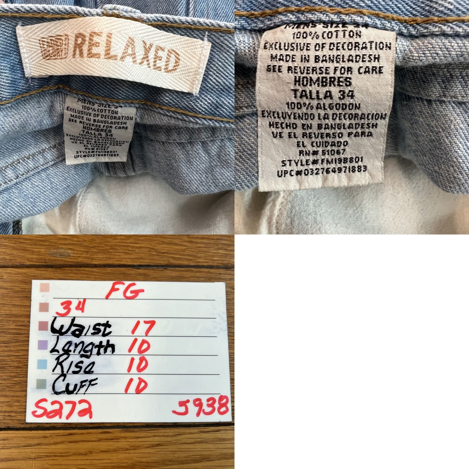Faded Glory Faded Glory Mens Relaxed Fit Flat Front Blue Denim Bermuda Shorts Size 34 Size US 34 / EU 50 - 8 Thumbnail