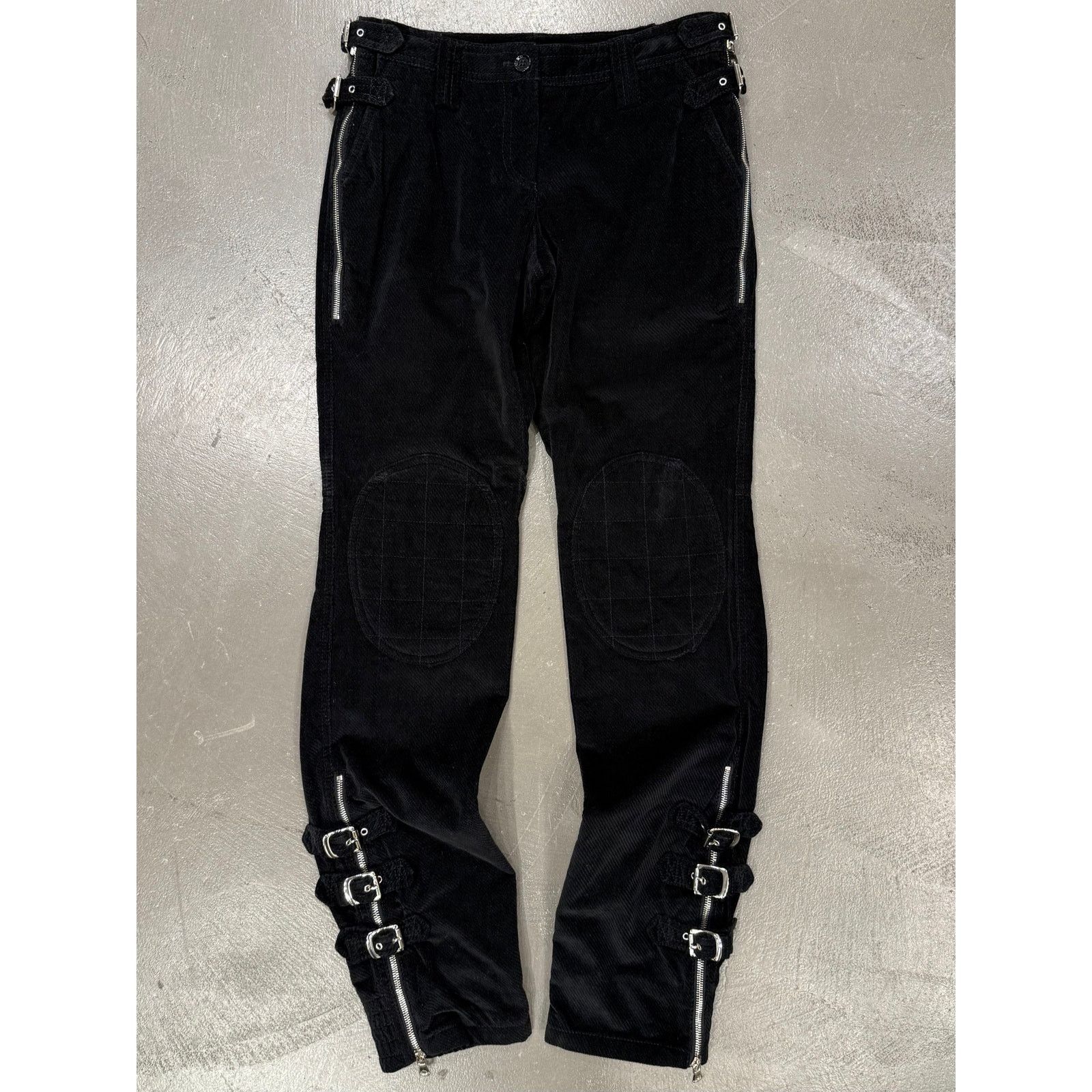 Dolce & Gabbana A/W2003 Dolce & Gabbana runway bondage corduroy biker pants Size US 26 / EU 42 - 1 Thumbnail