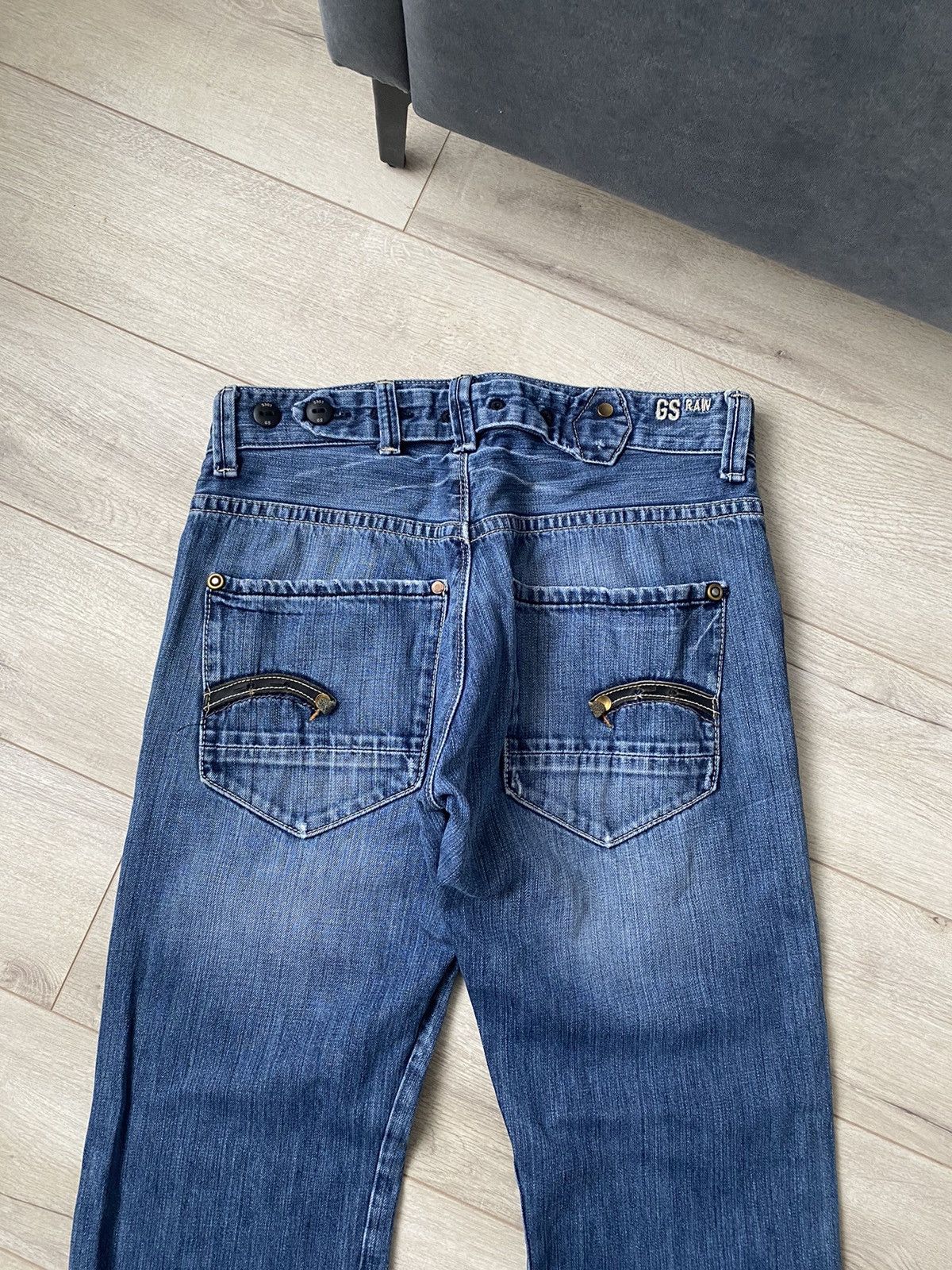 If Six Was Nine Vintage G-Star Bootcut Japan Style Denim Jeans Y2K Faded Size US 34 / EU 50 - 3 Thumbnail