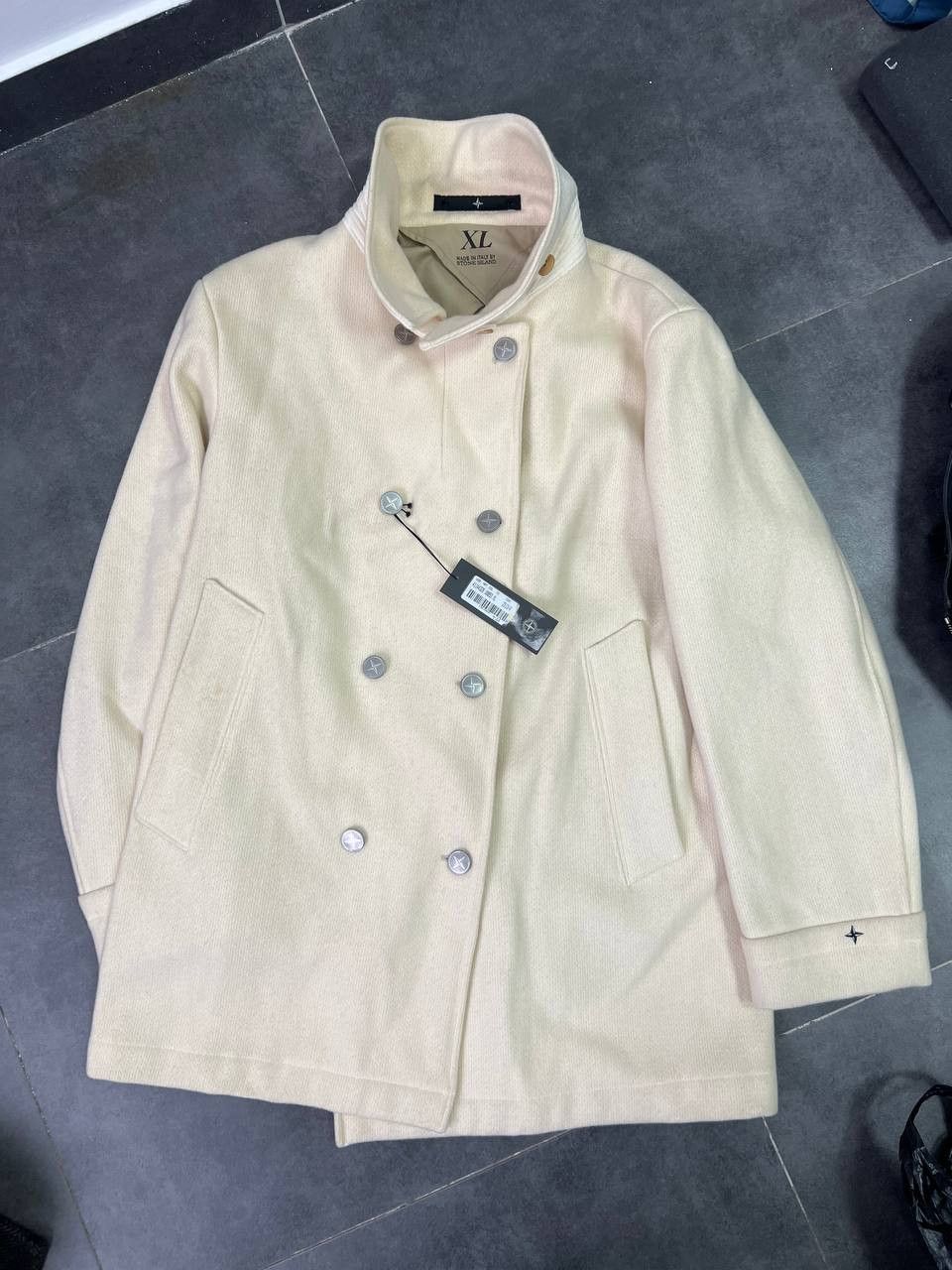 Stone Island 2006 Stone Island Denim wool pea coat NEW Size US XL / EU 56 / 4 - 3 Thumbnail