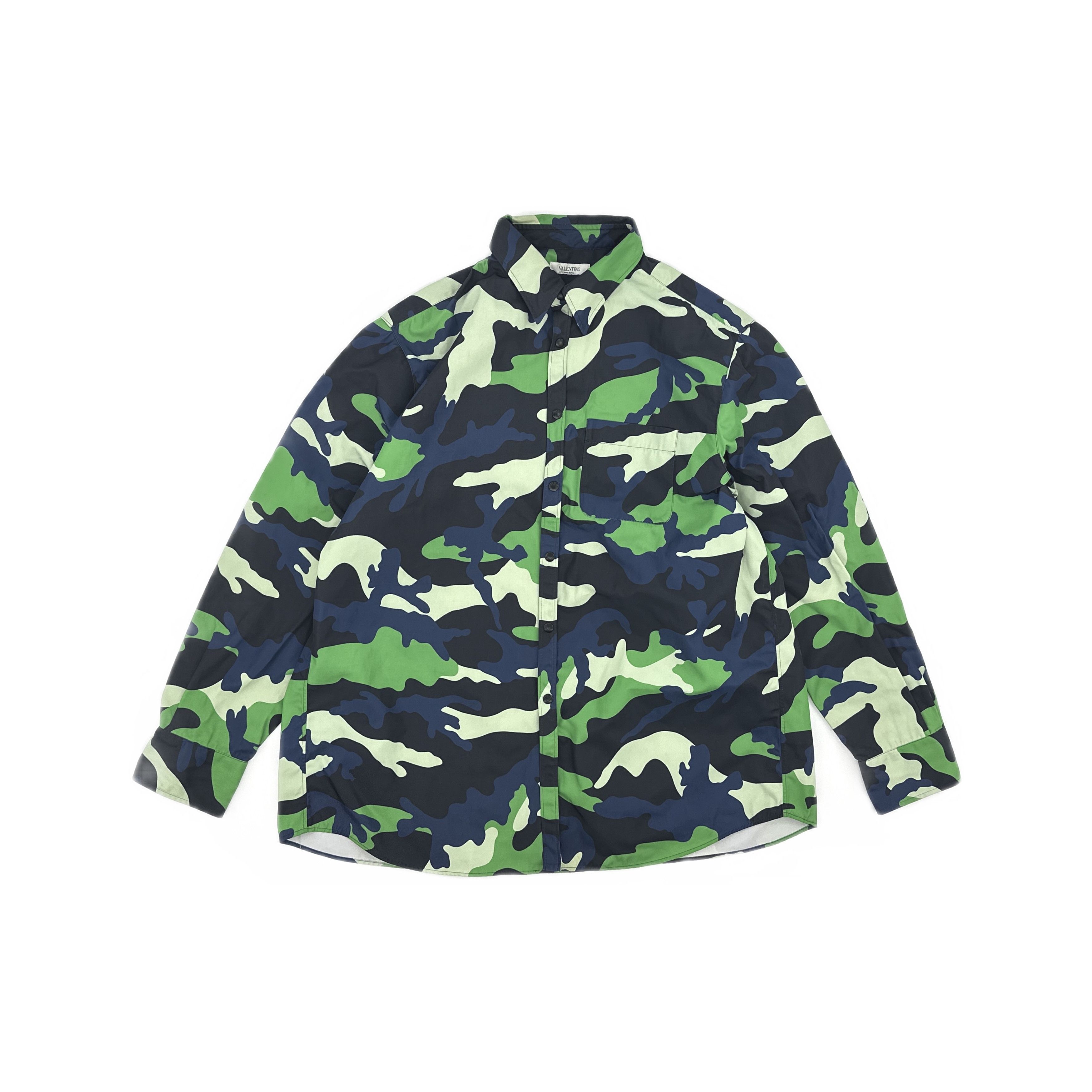 Valentino Valentino Camouflage Button Up Shirt Size L Size US L / EU 52-54 / 3 - 1 Thumbnail