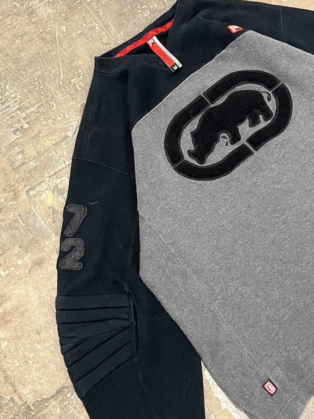 Ecko Unltd. × Vintage Ecko y2k streetwear heavy knit sweater/crewneck Size US M / EU 48-50 / 2 - 3 Thumbnail