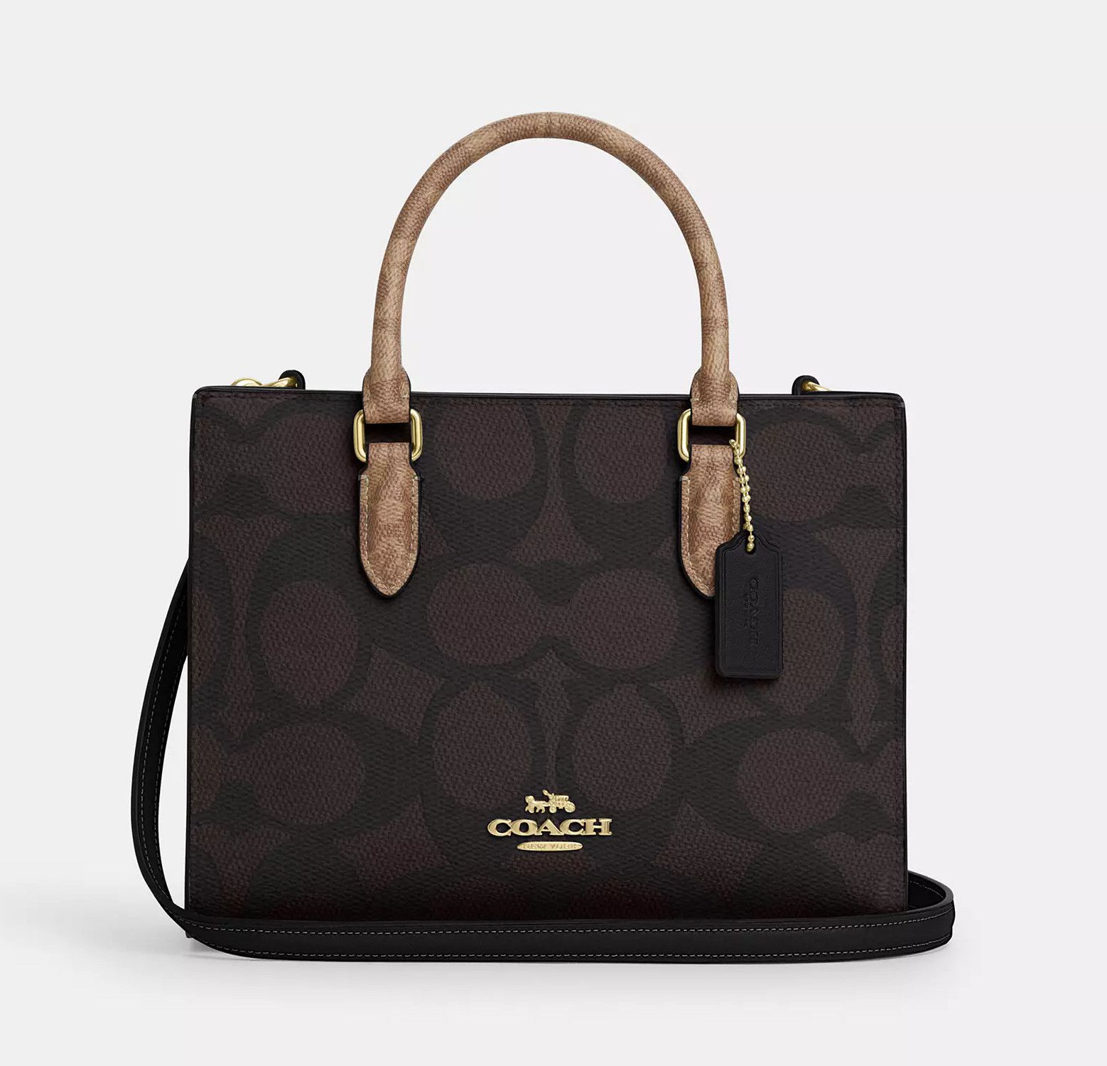 Coach Maggie Small Tote Bag In Blocked Signature Canvas CY676 Size ONE SIZE - 6 Thumbnail