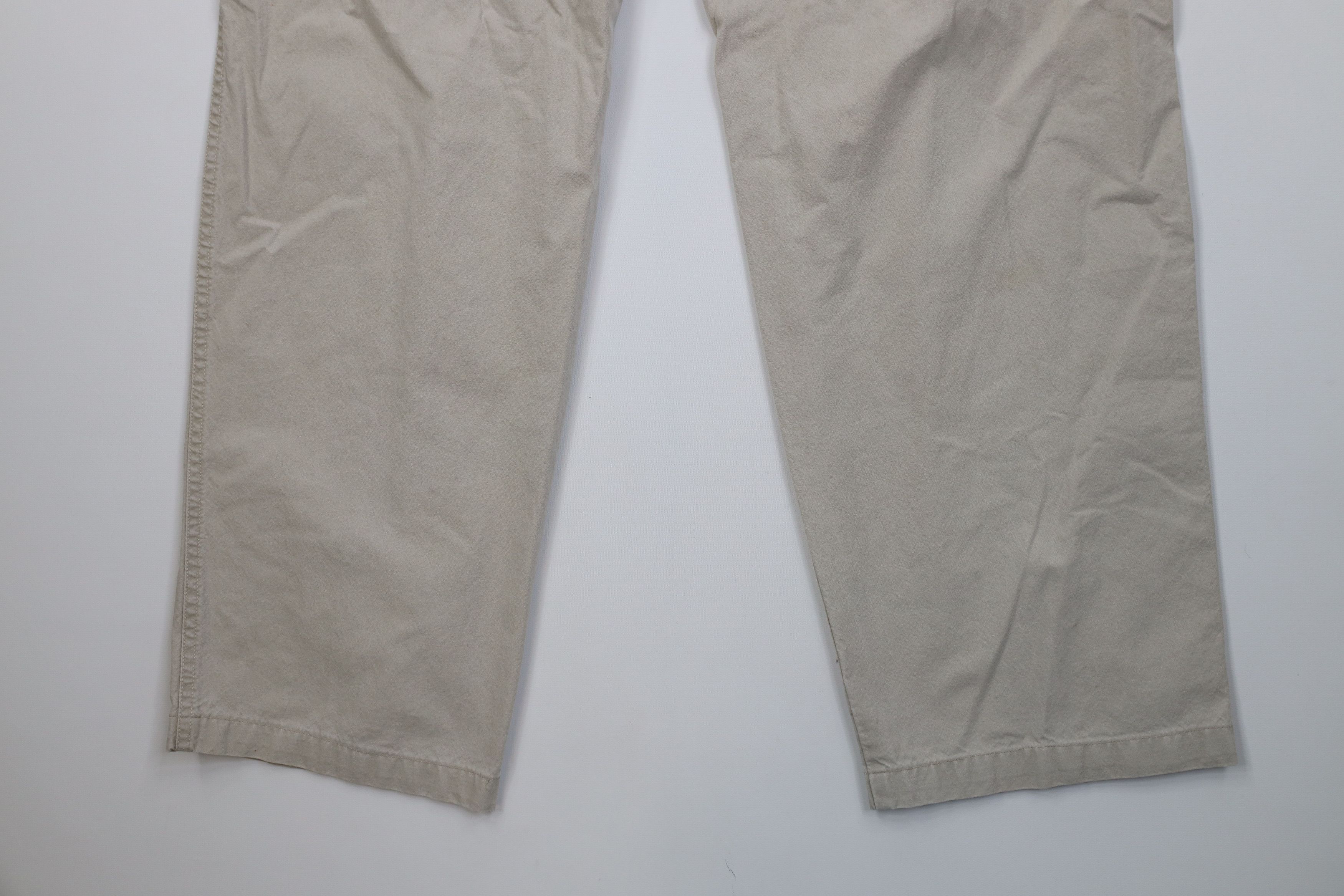 L.L. Bean Vintage 90s LL Bean Tropic Weight Wide Leg Cargo Pants Size US 33 - 14 Thumbnail