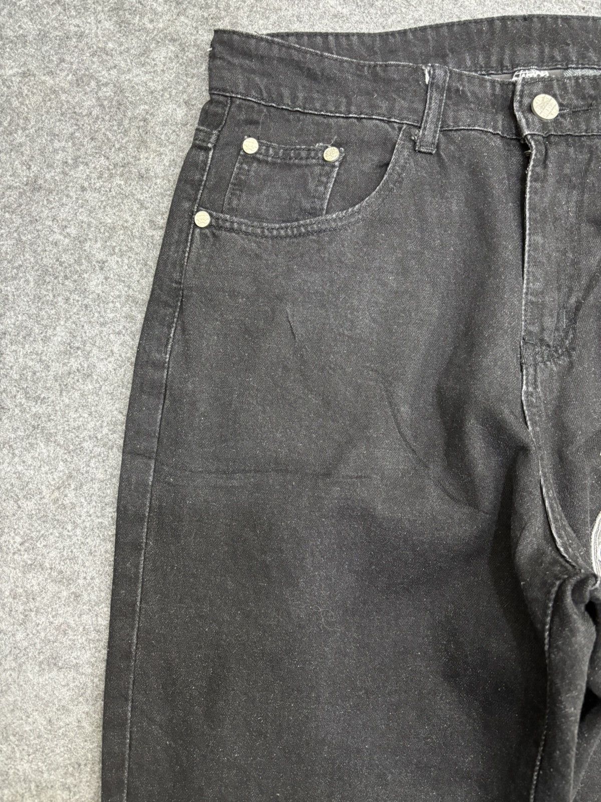 Japanese Brand 💥90s Style💥404MOB Baggy Embroidery Tapered Light Denim F602 Size US 30 / EU 46 - 4 Thumbnail