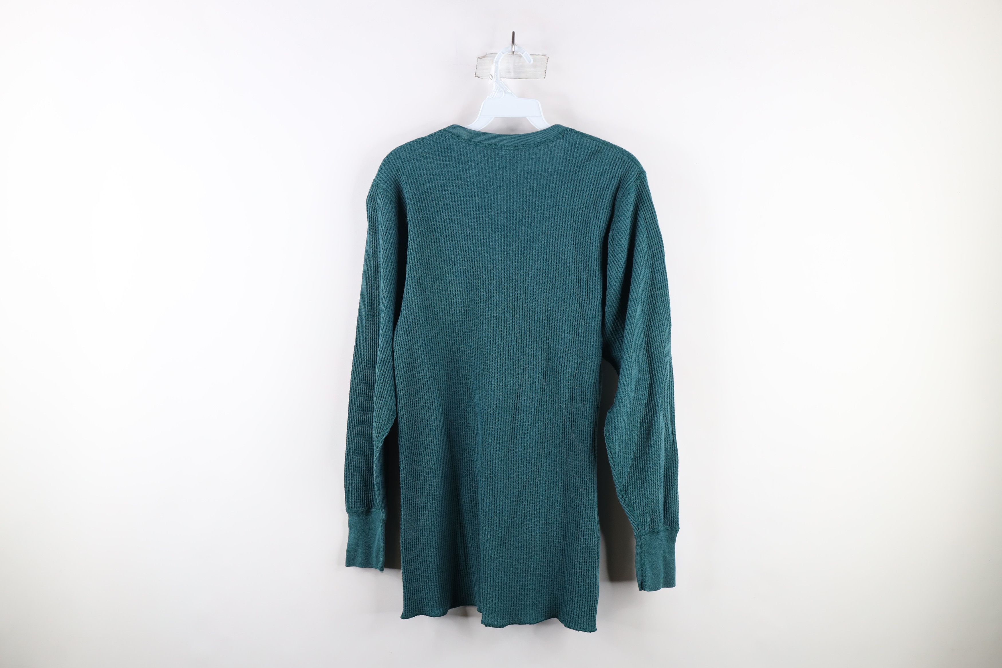 Vintage Vintage 90s Streetwear Waffle Knit Henley T-Shirt USA Size US M / EU 48-50 / 2 - 5 Thumbnail