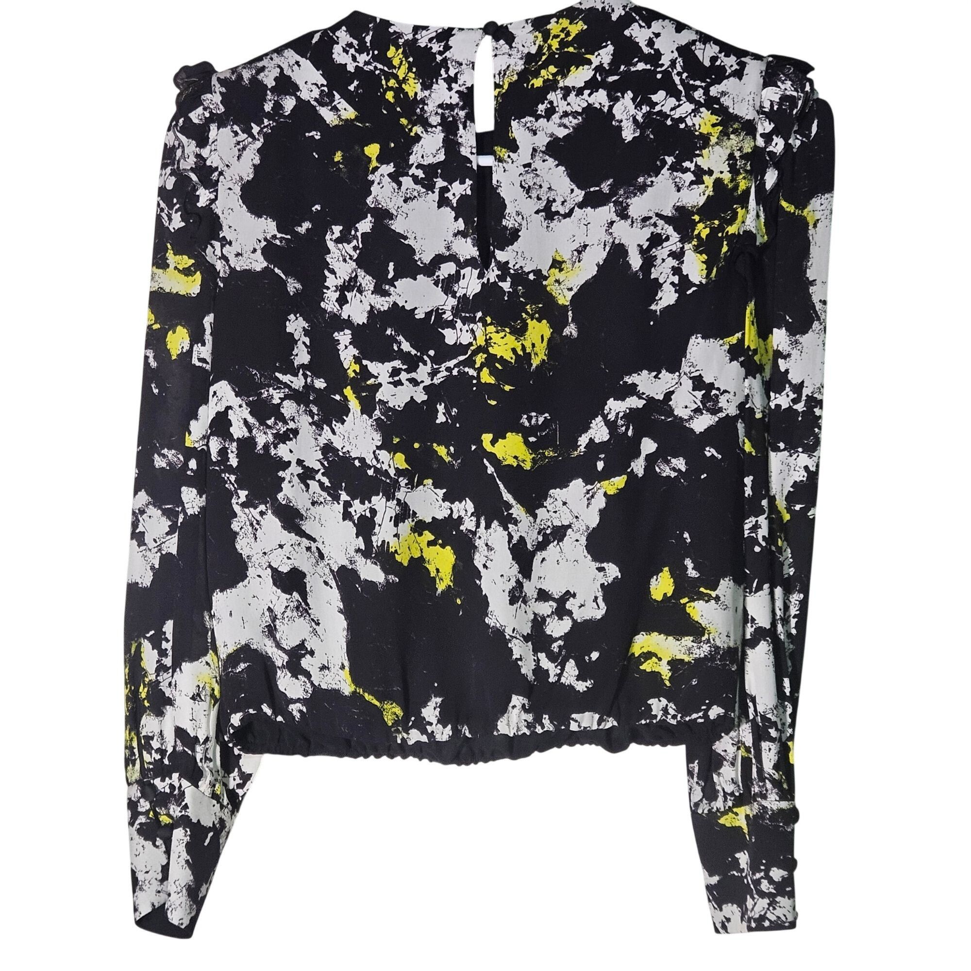 Alice + Olivia Alice + Olivia Women’s LS Blouse Black/Yellow XS Art to Wear Size XS / US 0-2 / IT 36-38 - 8 Thumbnail