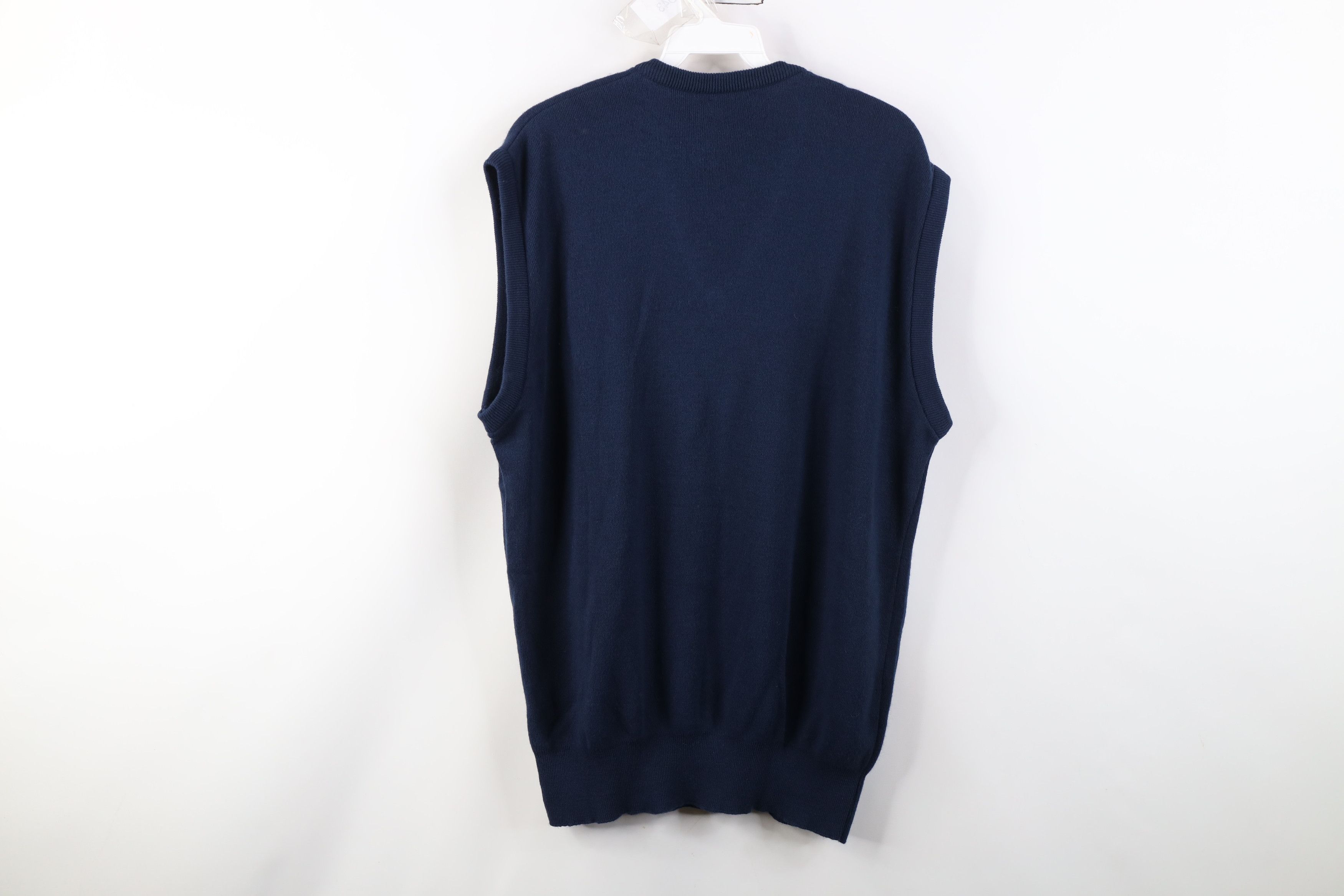 Vintage Vintage 70s Streetwear Knit V-Neck Sweater Vest Blue USA Size US L / EU 52-54 / 3 - 7 Thumbnail