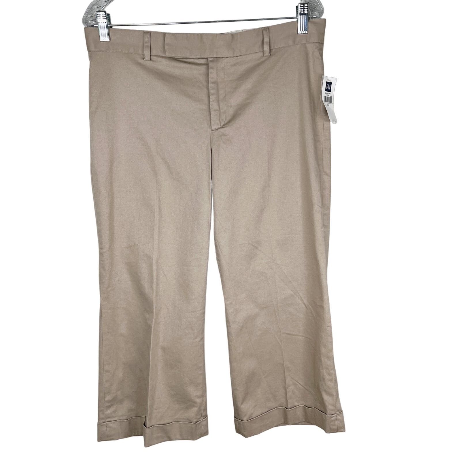 Gap Gap Capris Khaki 10 Modern Fit Cropped Cuffed Stretch New Size 32" / US 10 / IT 46 - 1 Thumbnail