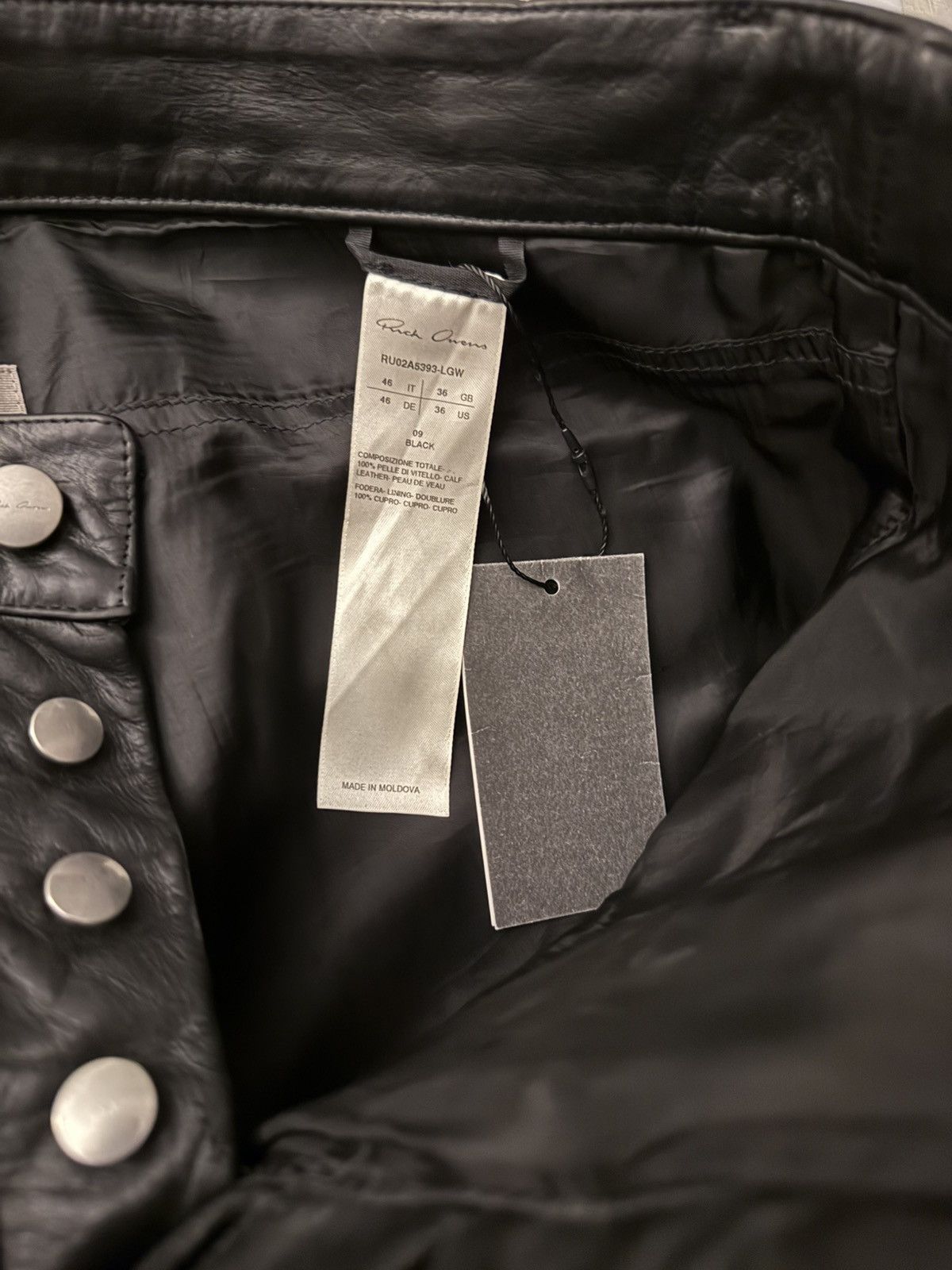 Rick Owens Rick Owens Leather Tyrone Pants Size US 30 / EU 46 - 11 Thumbnail