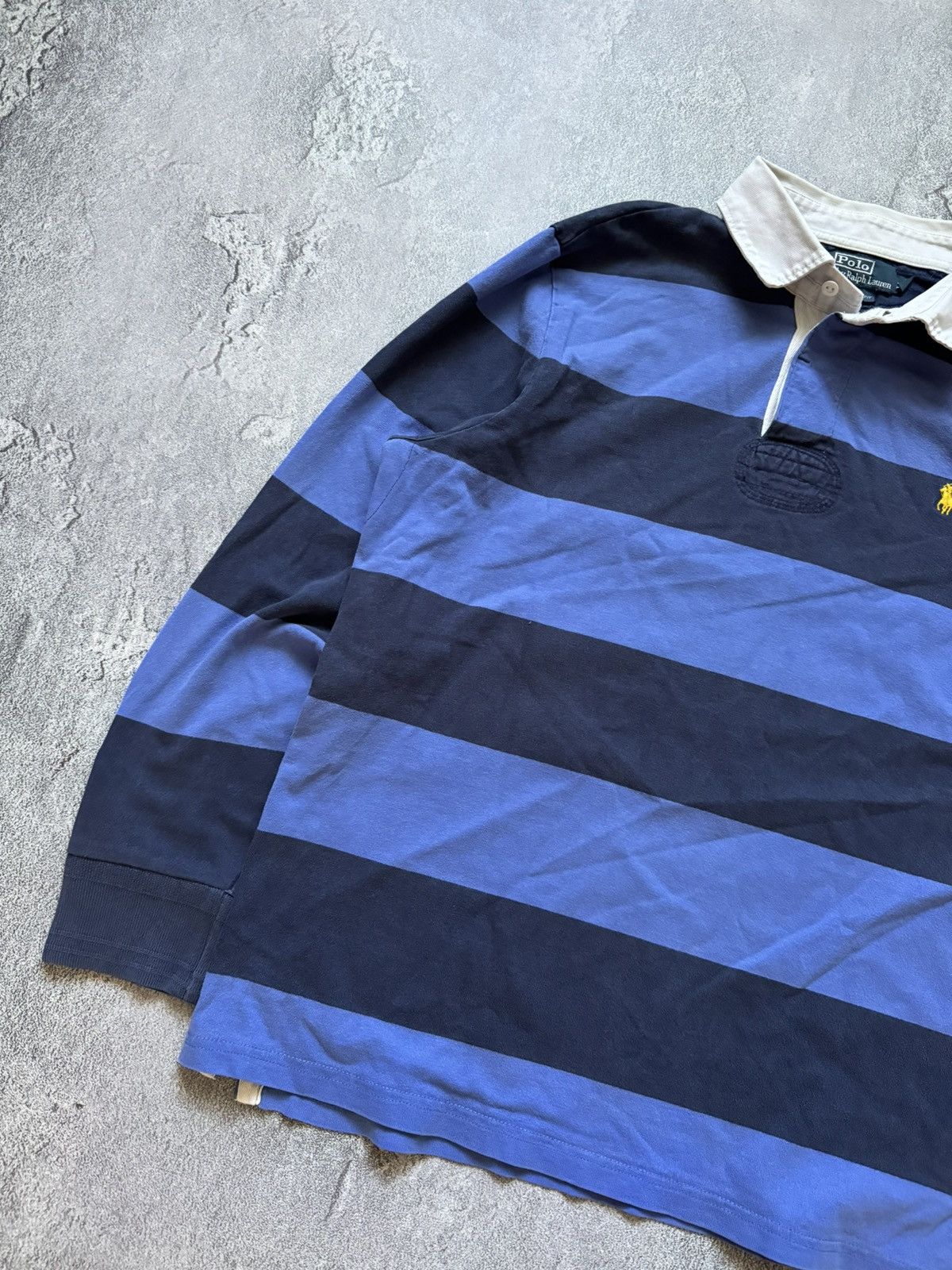 Polo Ralph Lauren × Vintage Polo Ralph Lauren XL vintage sweatshirt rugby button up 90s Size US XL / EU 56 / 4 - 5 Thumbnail
