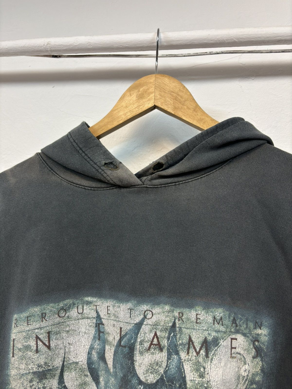Band Tees × Vintage Vintage In Flames Hoodie Reroute To Remain Band Rock 90s Size US XL / EU 56 / 4 - 6 Thumbnail