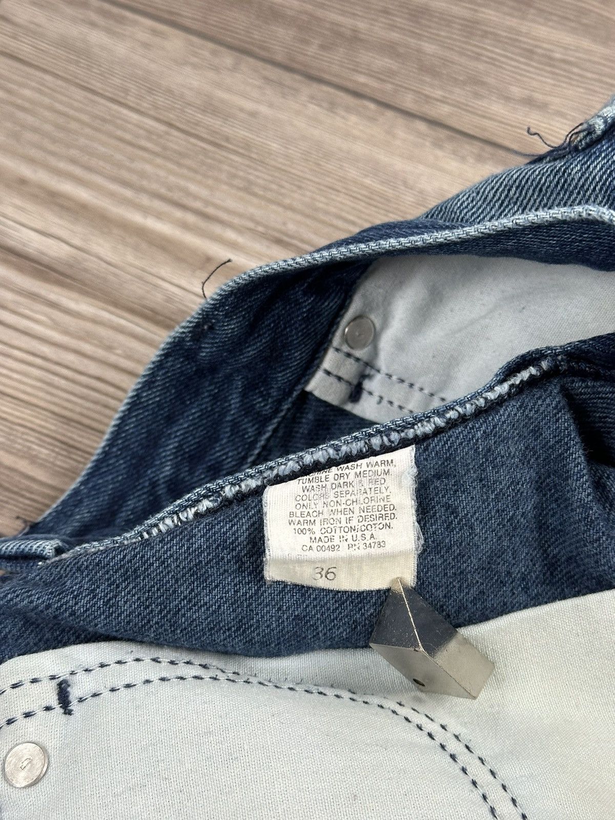 Lee × Vintage Vintage Lee Denim Shorts Size US 34 / EU 50 - 4 Thumbnail