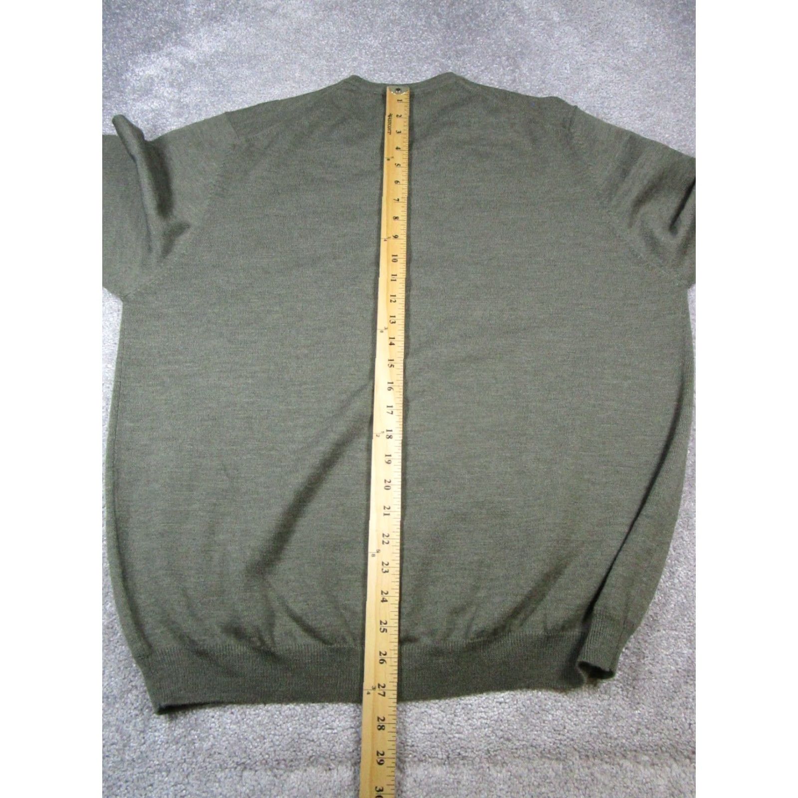 Brooks Brothers Brooks Brothers Sweater Mens XL Green Merino Wool Knit Golf Pullover V-Neck Knit Regular Size US XL / EU 56 / 4 - 7 Thumbnail