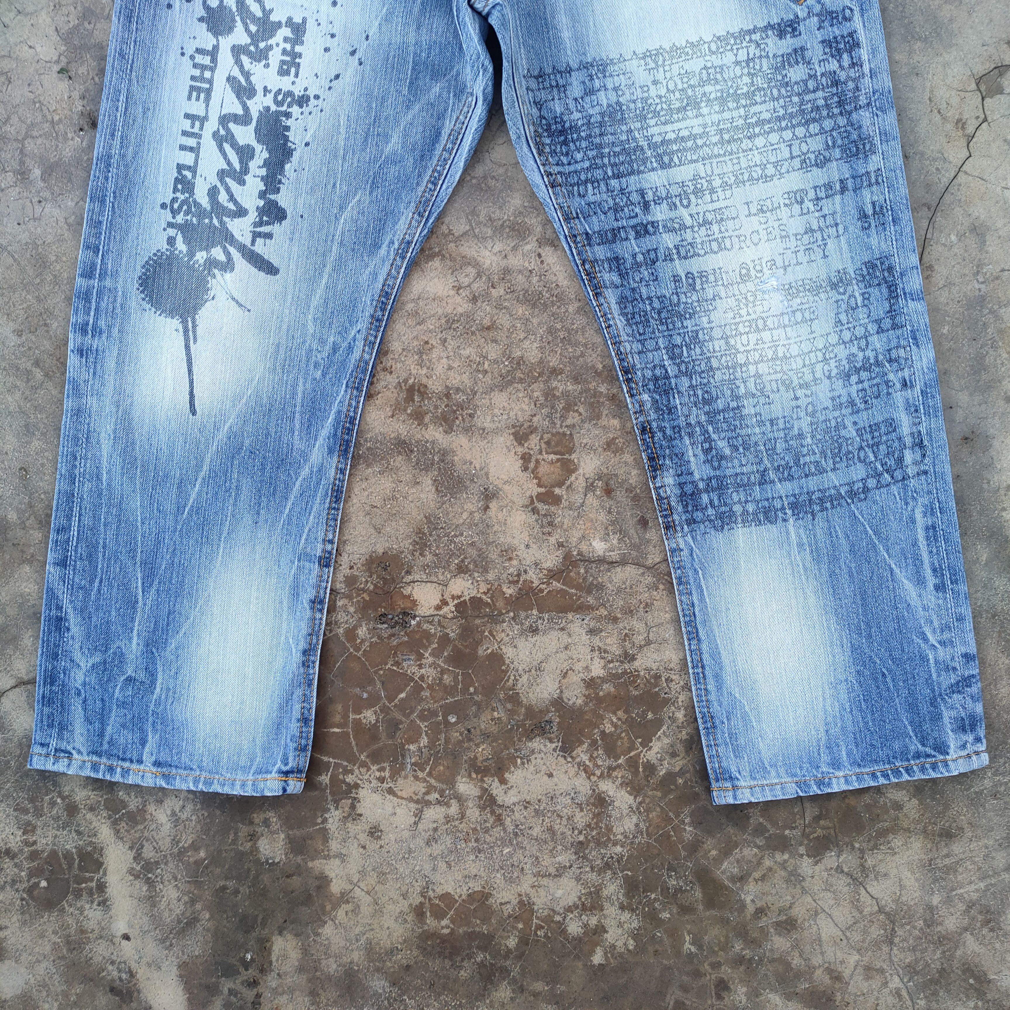 Art Comes First × Japanese Brand × Jean VINTAGE SPINASH SKULL JEANS DENIM PANTS Size US 34 / EU 50 - 5 Thumbnail