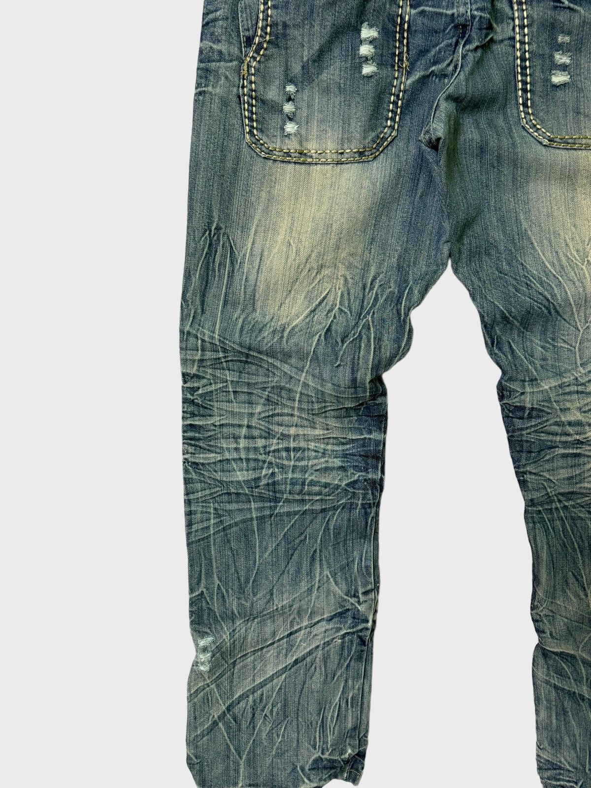 FUSAI × Vintage VINTAGE F.U.S.A.I CLAW MARK ACID WASH DENIM JEANS Size US 30 / EU 46 - 14 Thumbnail