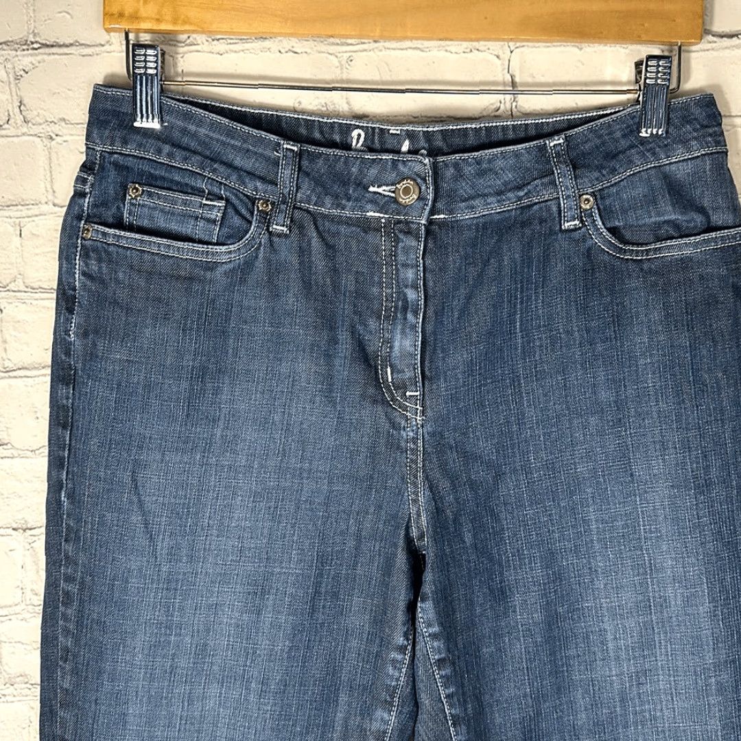Boden BODEN Jeans Cropped Capri Dark Wash Denim Mid Rise Cuffed Sz 14L US WC052 Womens Jeans Size 36" / US 14 / IT 50 - 2 Thumbnail
