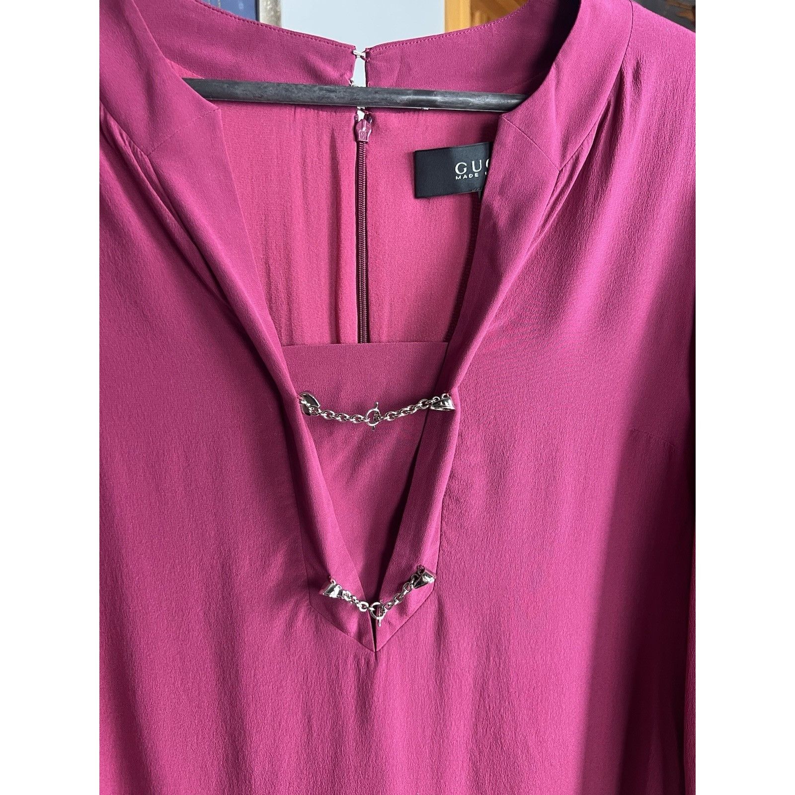 Gucci Gucci CREPE DE CHINE Silk Longsleeve Dress Size 44 Size M / US 6-8 / IT 42-44 - 5 Thumbnail