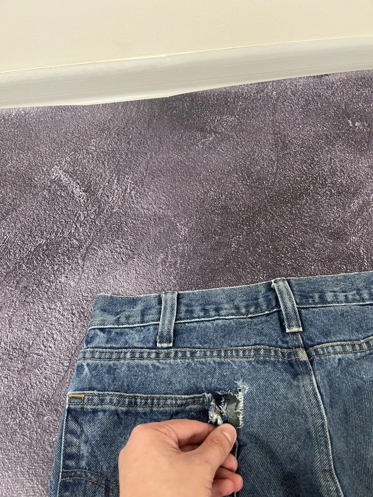 Carhartt × Vintage Vintage Carhartt Work Blue Denim American Hype Baggy Jeans Size US 34 / EU 50 - 6 Thumbnail