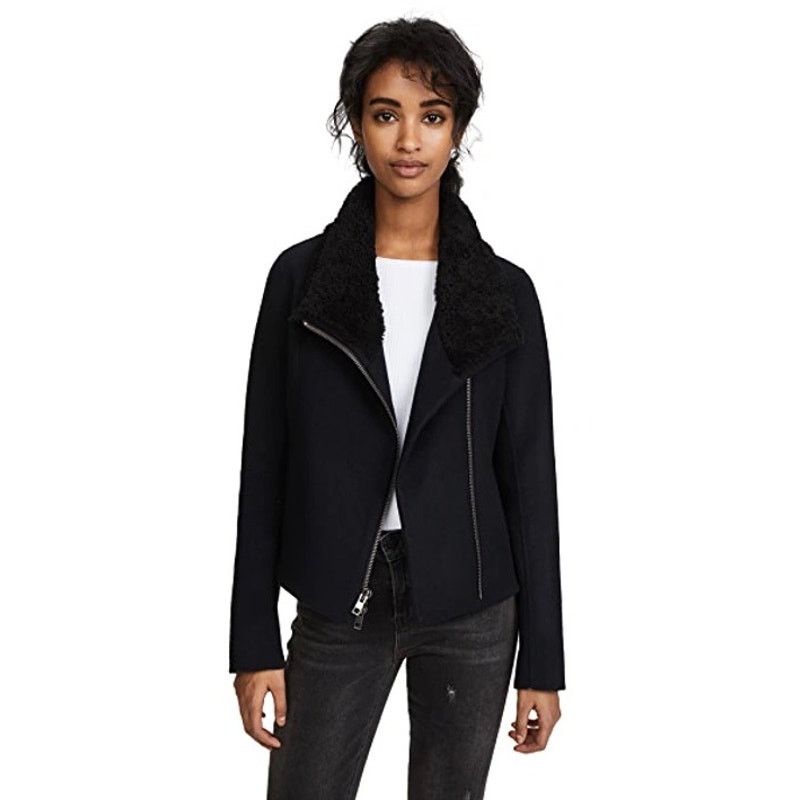 Vince NWOT Vince Shearling Collar Double-faced Jacket XS $750 Size XS / US 0-2 / IT 36-38 - 1 Thumbnail