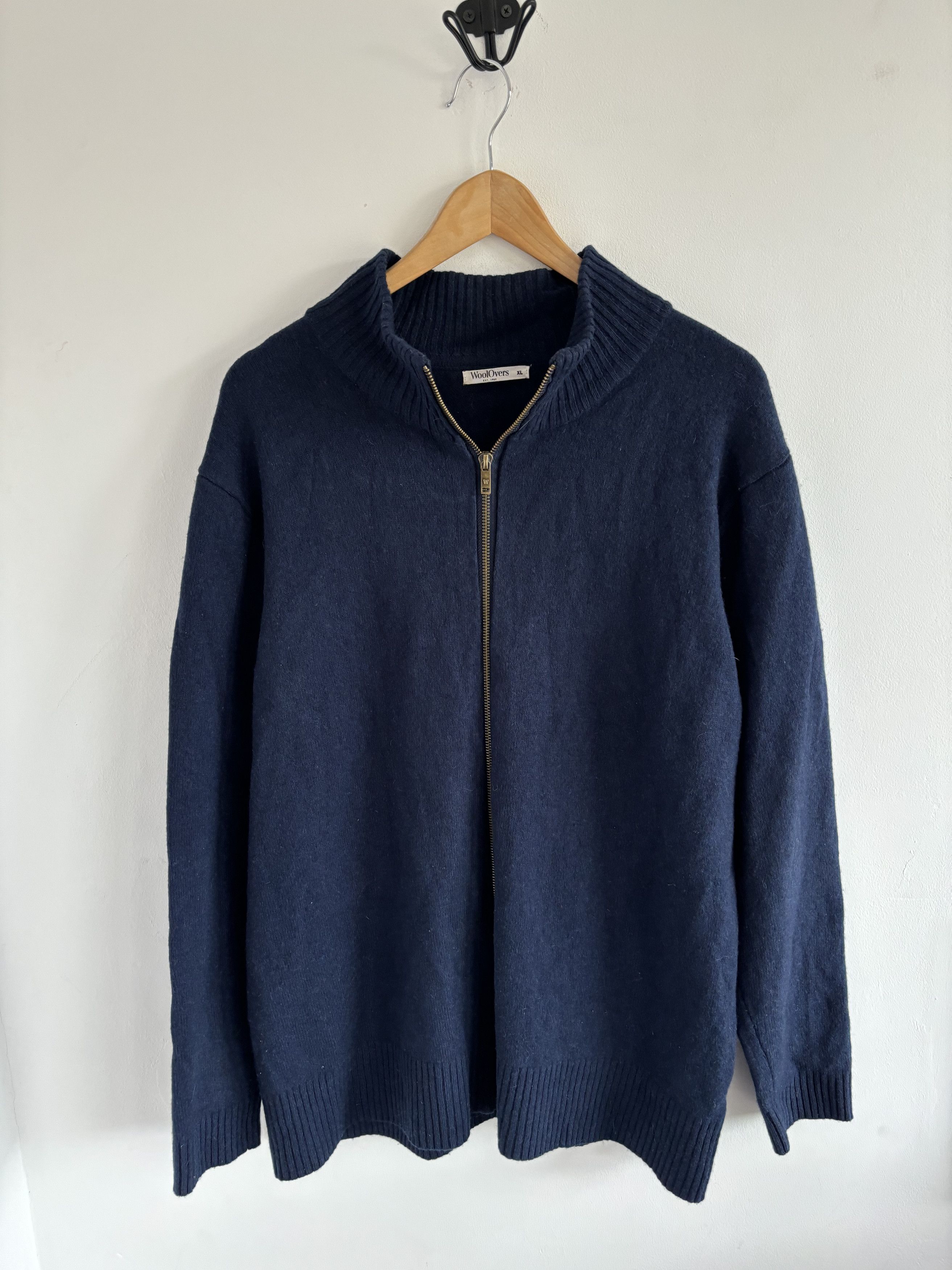 Other Woolover Navy Lambwool Zip Sweater Size US XL / EU 56 / 4 - 1 Thumbnail