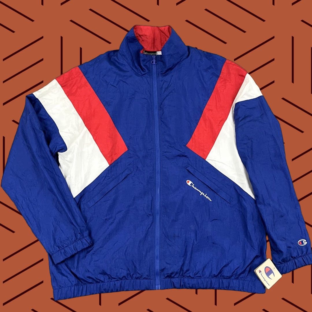 Champion VINTAGE Champion Track Jacket Mens 2XL Black Jacket Regular Fit Sports Outdoor Men 2XL Mens Size US XXL / EU 58 / 5 - 1 Thumbnail