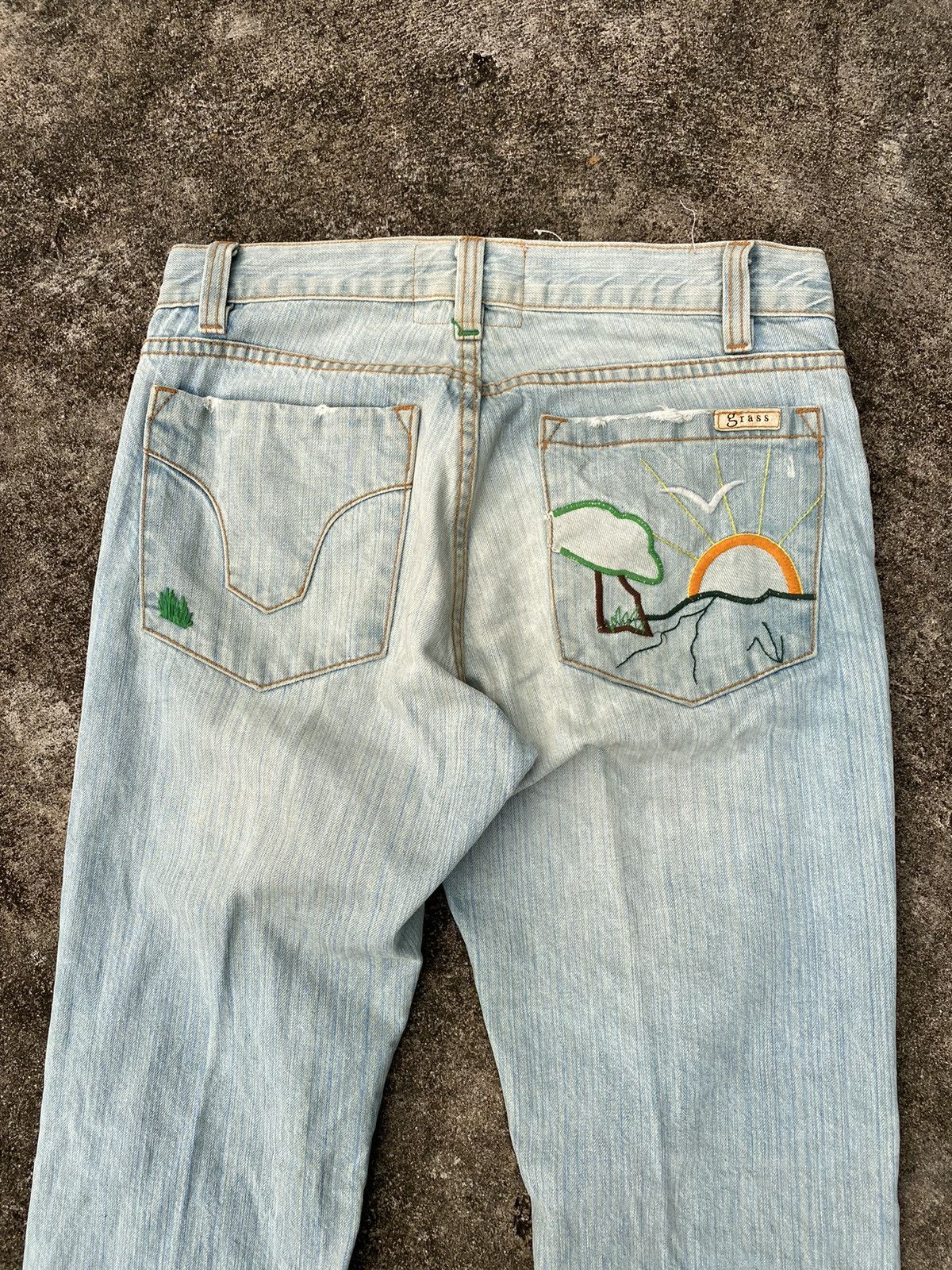 If Six Was Nine 🖤BLACKFRIDAY🖤Grass Flared Jeans Lgb Ifsixwasnine Size US 31 - 2 Thumbnail