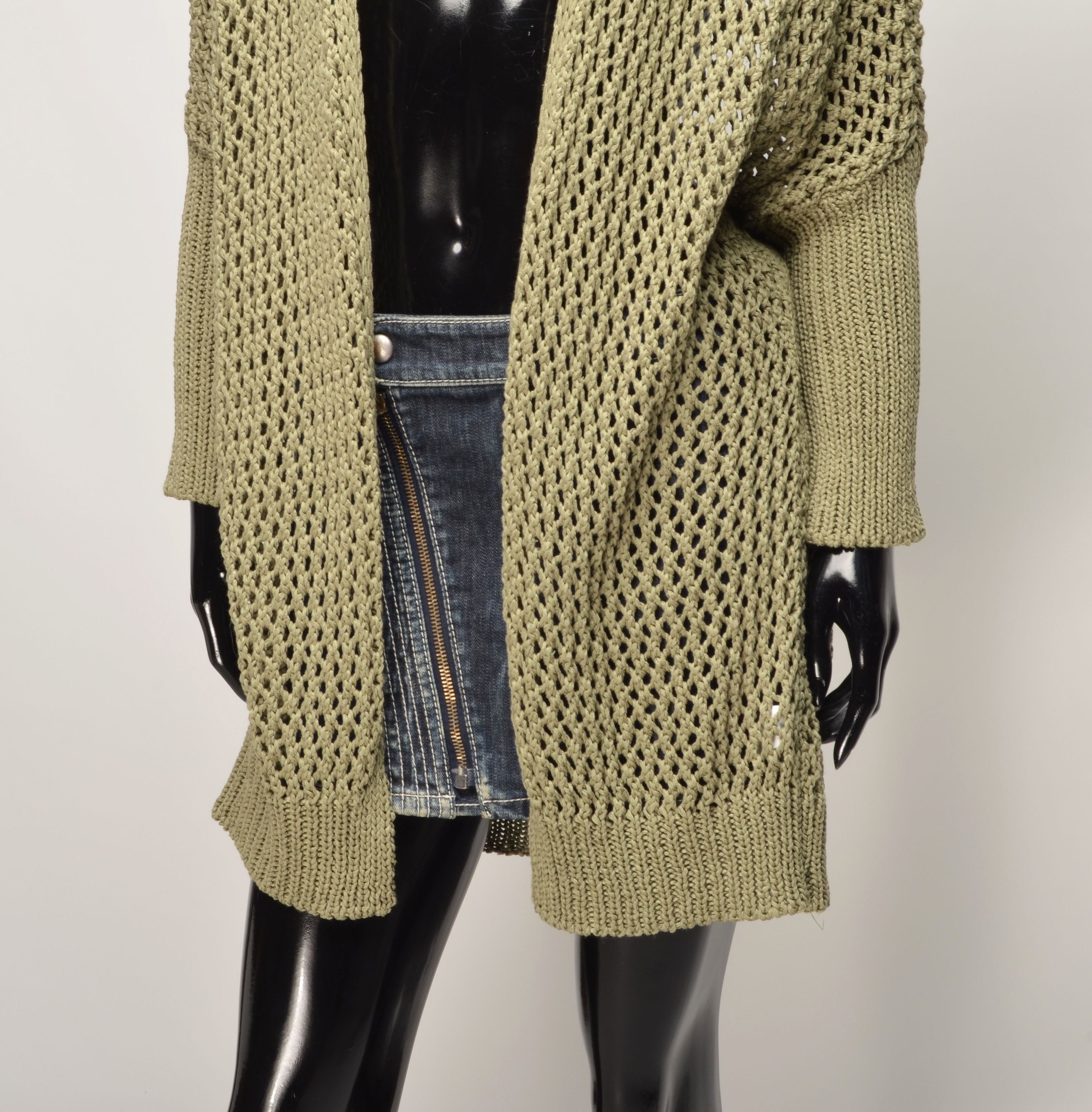Vintage Vintage Y2K Boho Net Knit Oversized Cardigan Size M / US 6-8 / IT 42-44 - 3 Thumbnail