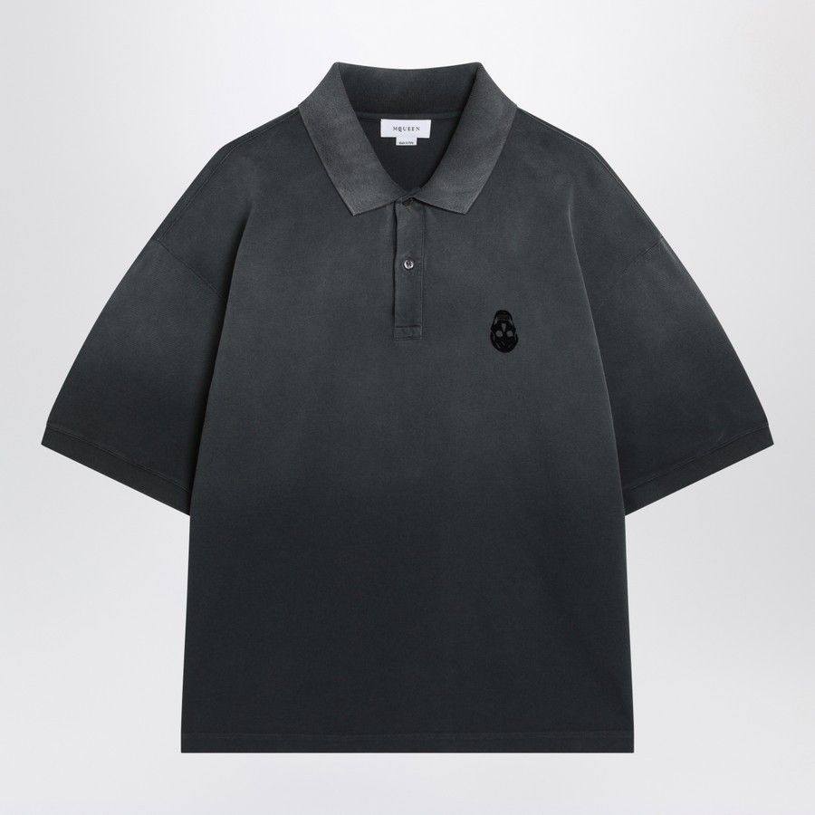 Alexander McQueen o1d2blof0126 Cotton Polo Shirt in Black Size US L / EU 52-54 / 3 - 1 Thumbnail