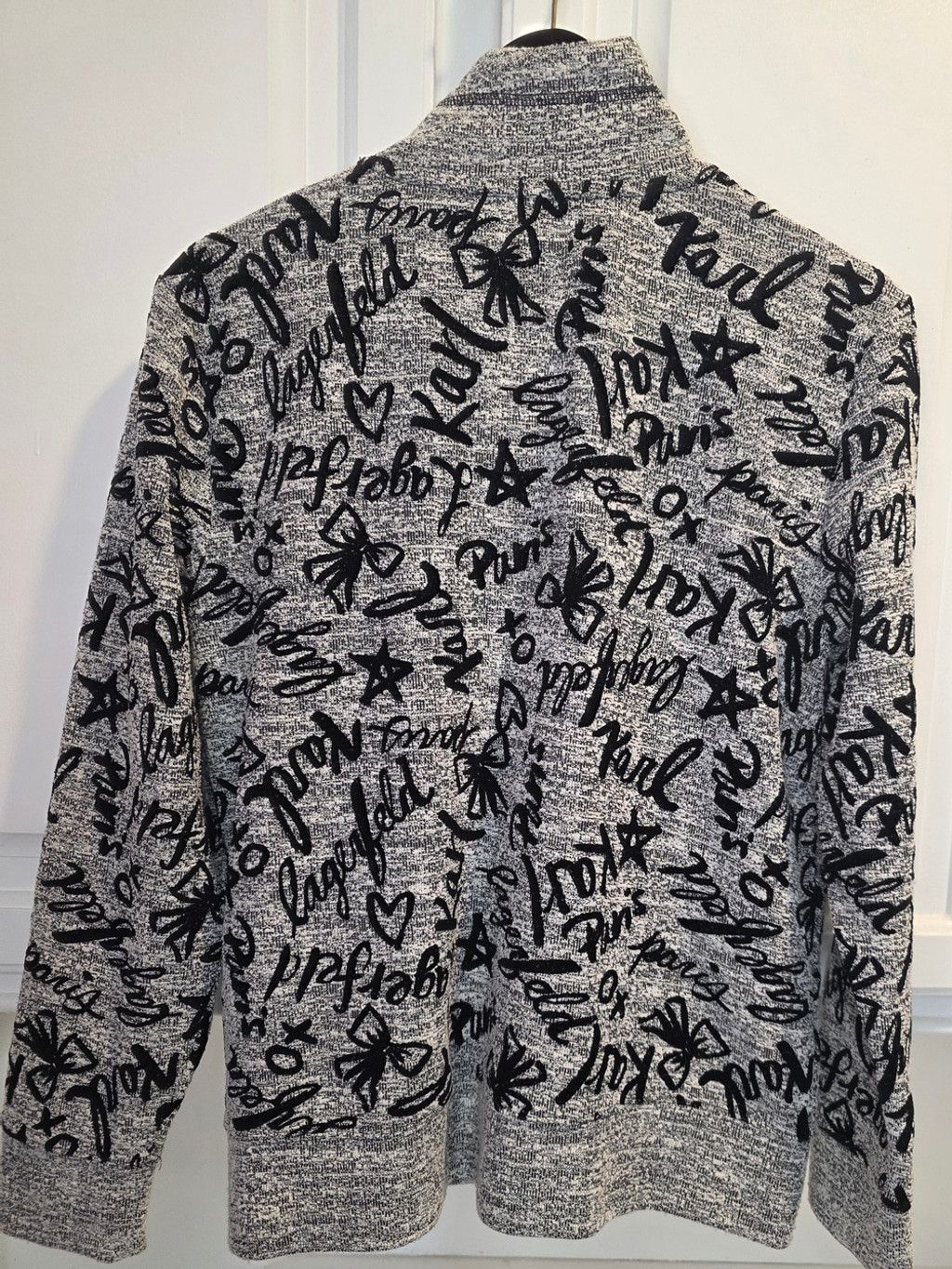 Karl Lagerfeld Karl Lagerfeld Paris Gray Black Logo Graffiti Zip Front Jack Size L / US 10 / IT 46 - 6 Thumbnail