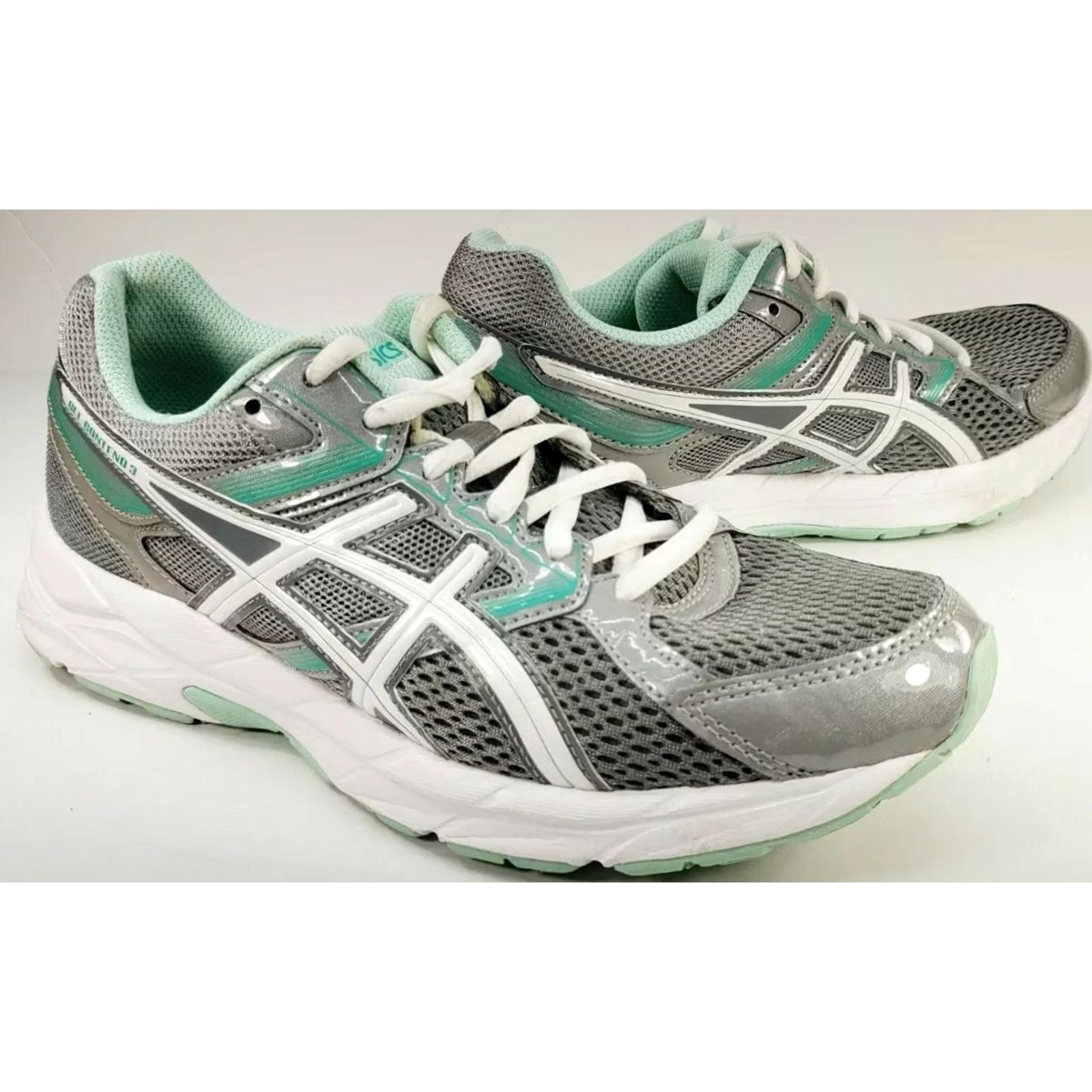 Asics Asics Running Shoe Women's 7.5D Gel Contend 3 Gray Teal Mint Green T5G5Q Size US 8 / IT 38 - 5 Thumbnail