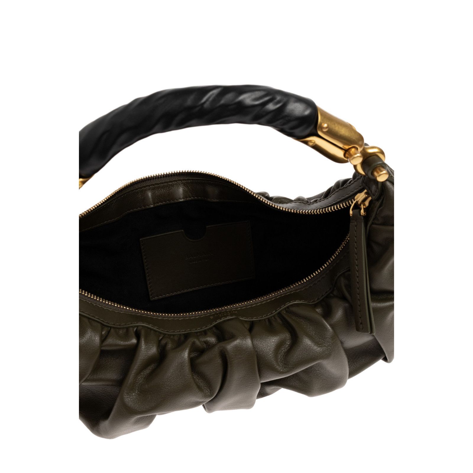 Balmain BALMAIN Ebene Medium $2695 Khaki Top Handle Bag New & Authen Size ONE SIZE - 4 Thumbnail